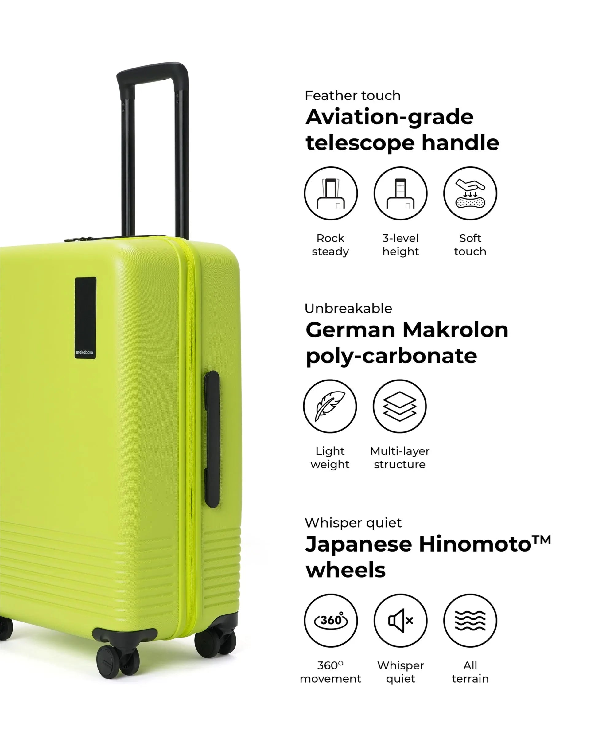Color_Happy Green | Set of Two Luggage