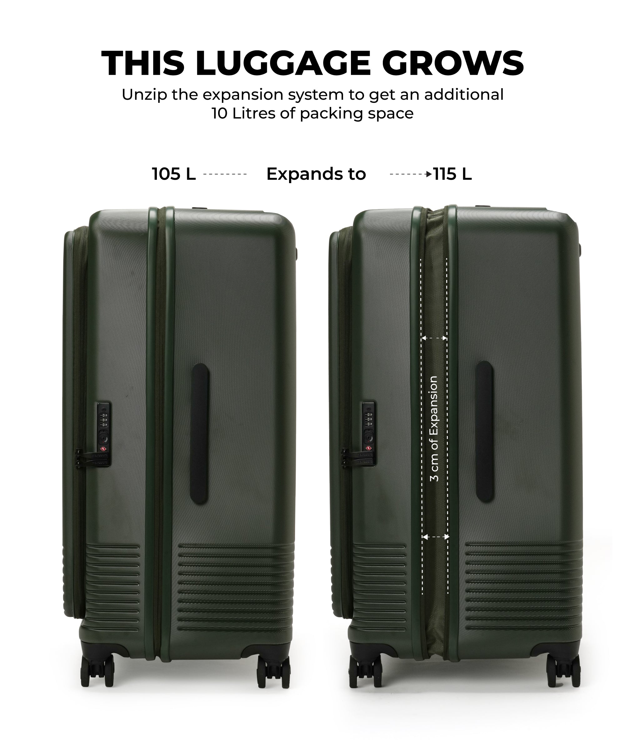 Color_Seaweed Green 2.0 | The Access Trunk Luggage