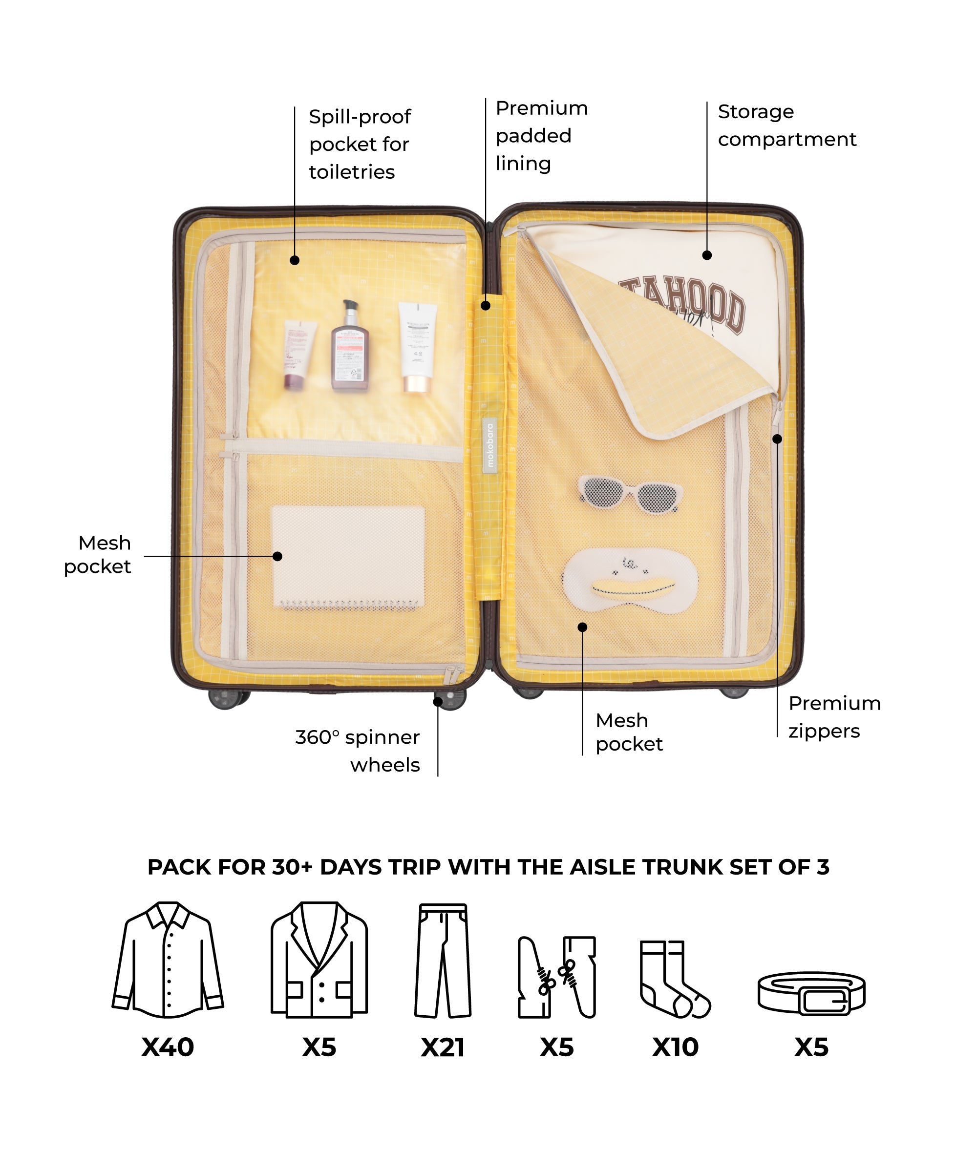 Color_Cool Beans | The Aisle Trunk set of 3