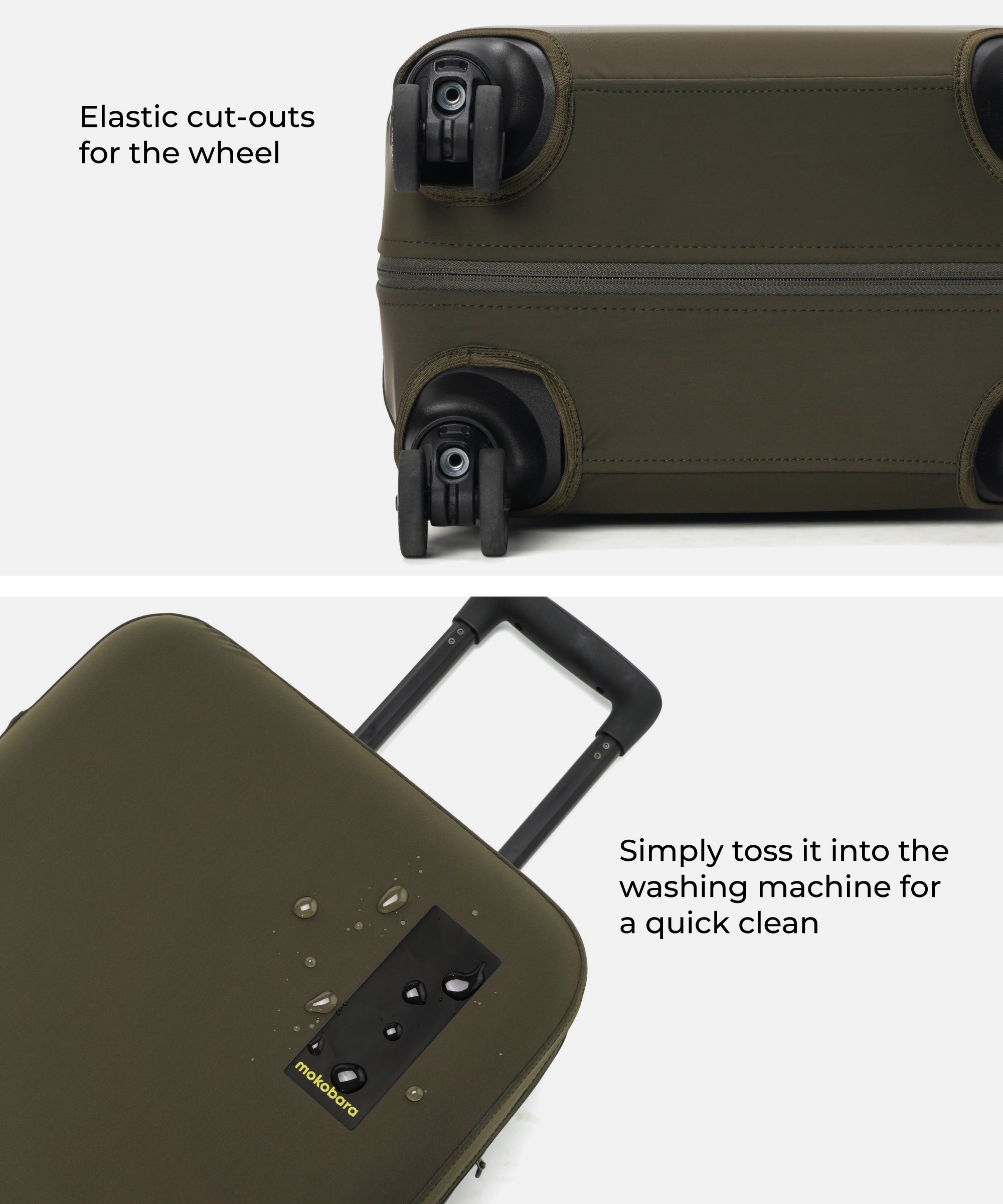 Size_Check-in - Seaweed Green | The Iconic Luggage Cover