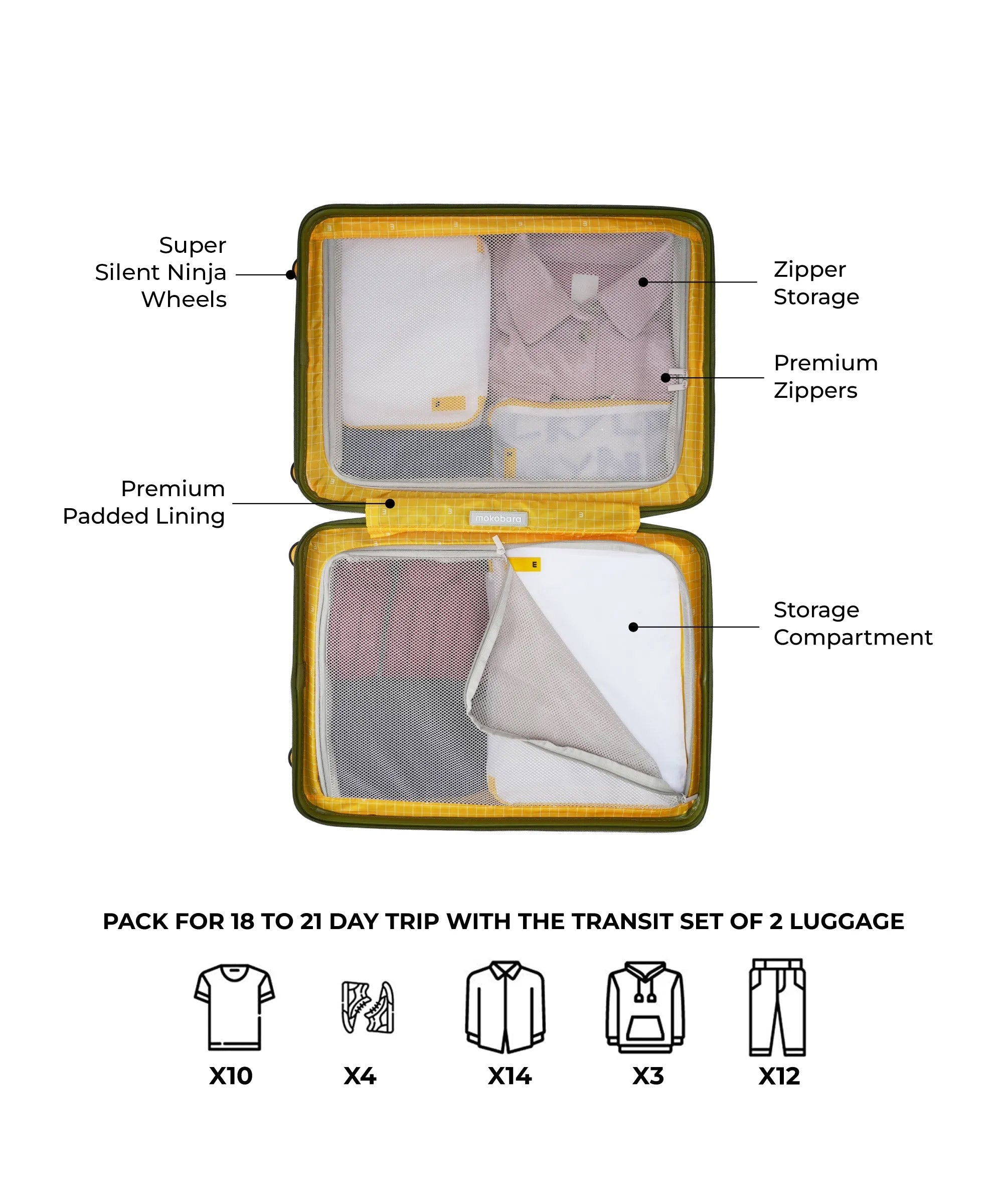 Color_Crypto Sunray (Limited Edition) | The Transit Luggage - Set of 2