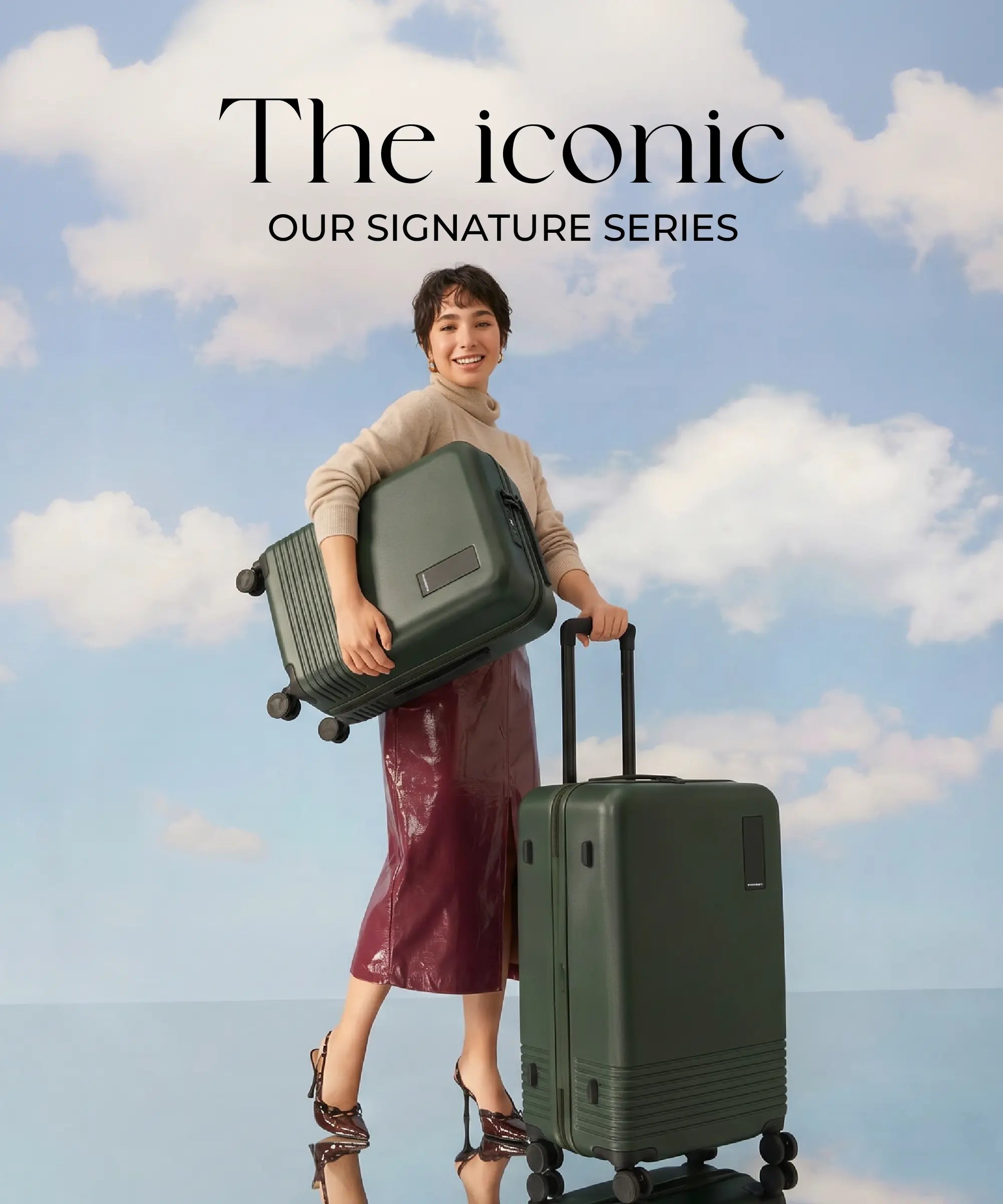 Color_Seeweed Green | Set of Two Luggage