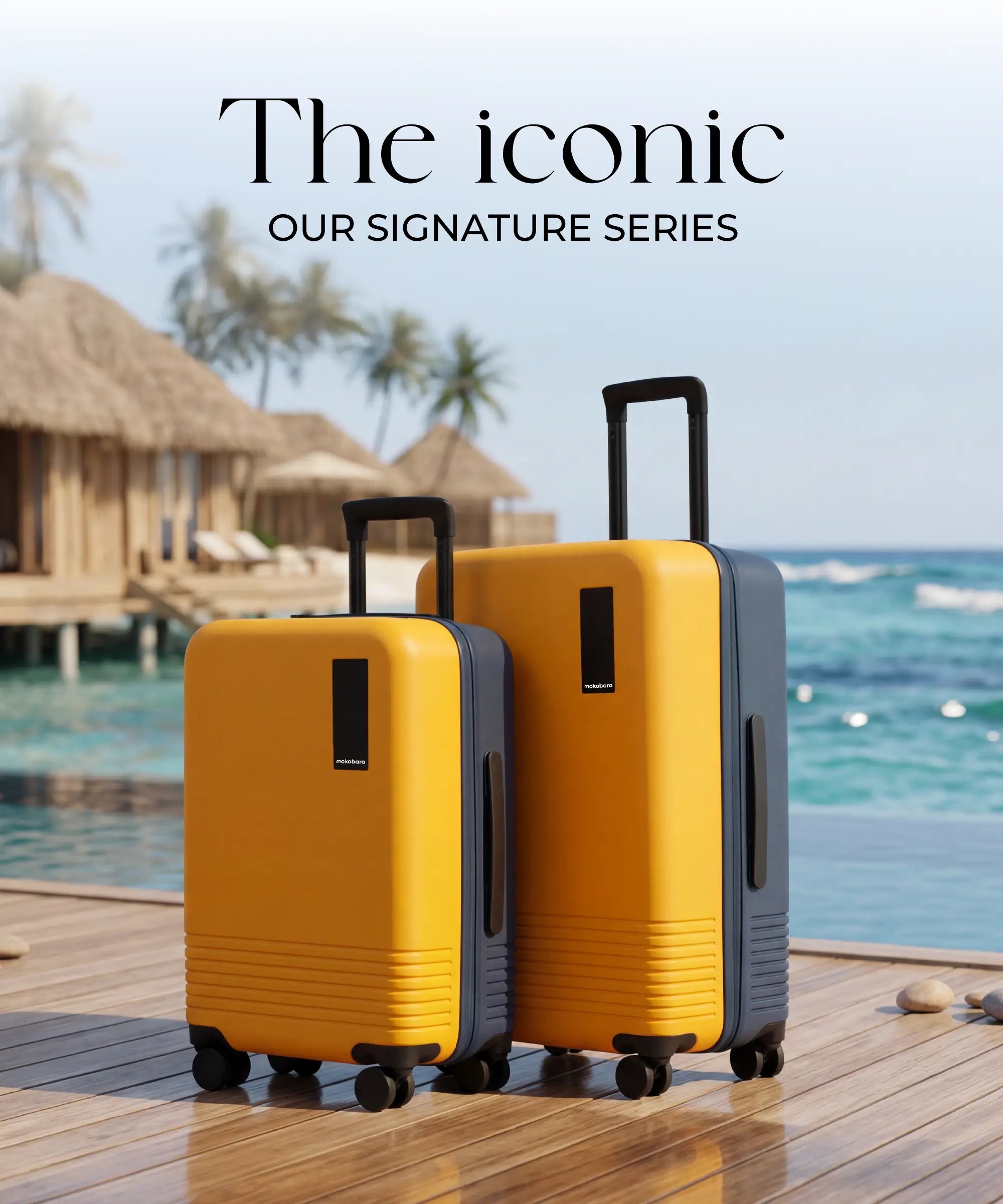 Color_Beach sunrise | Set of Two Luggage