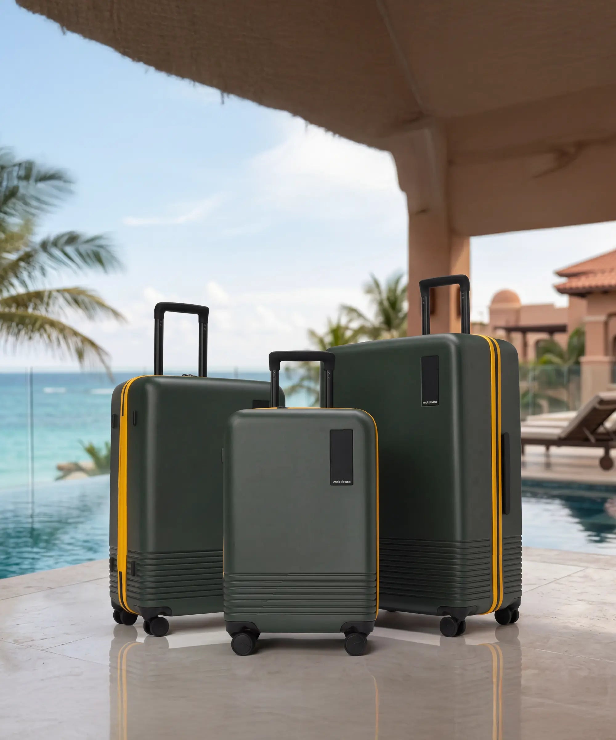 Color_Forest Sunray | The Set of 3 Luggage