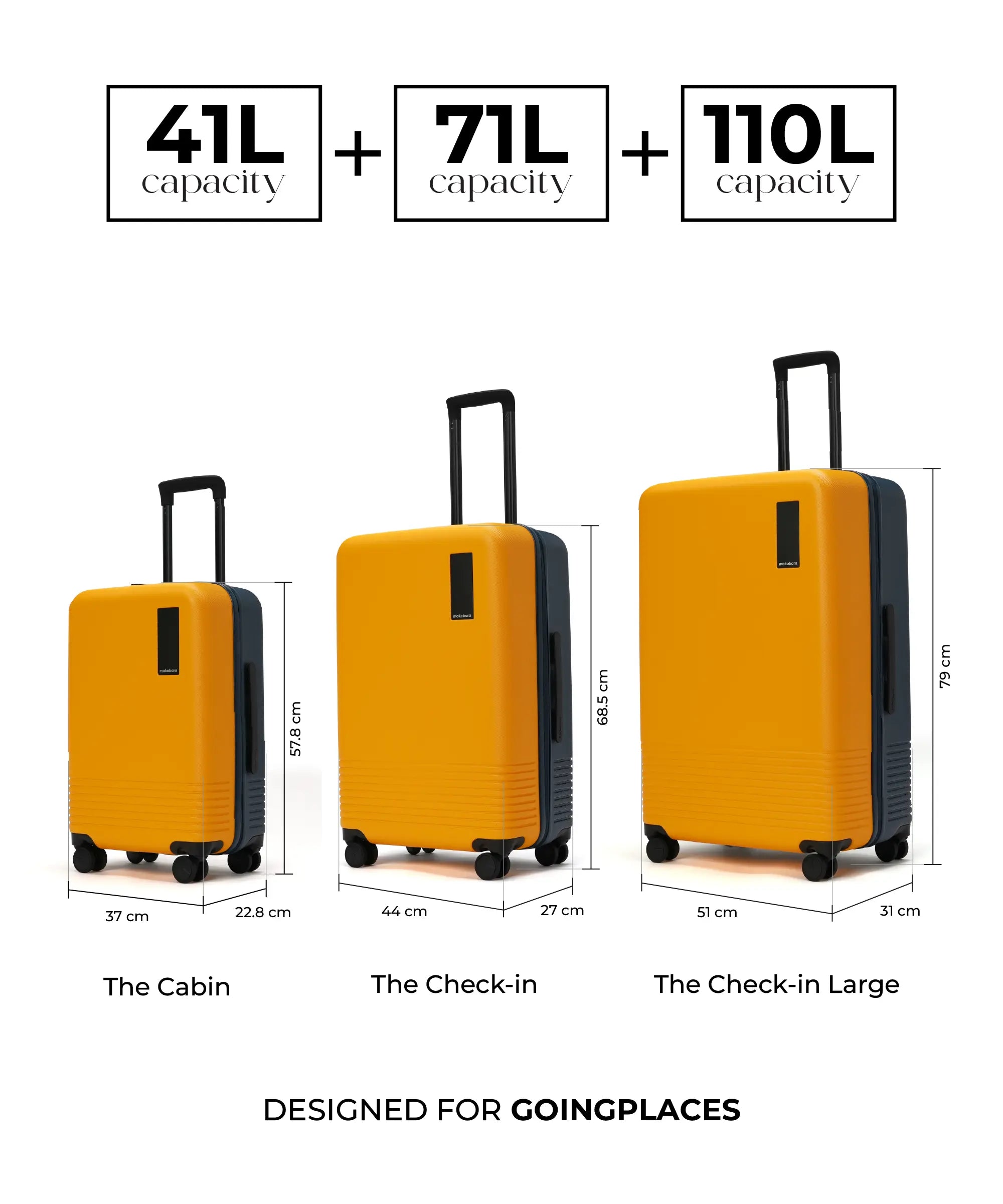 Color_Beach Sunrise | Set of 3 Luggage