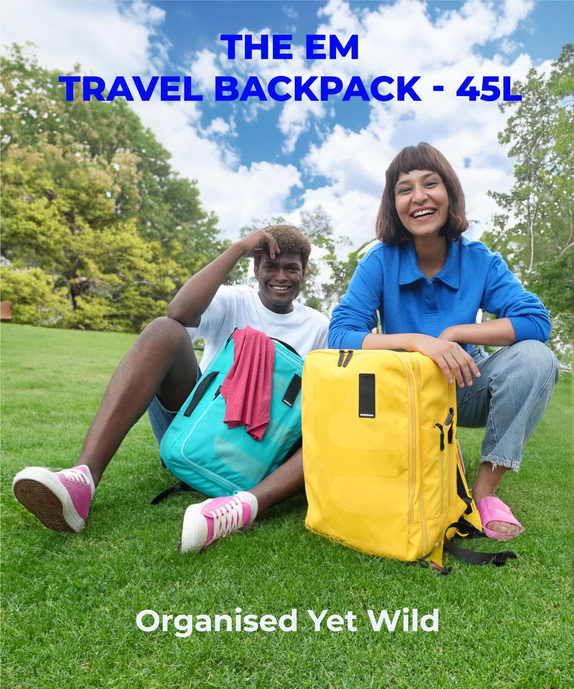 Color_ Enough Yellow | The Em Travel Backpack - 45L