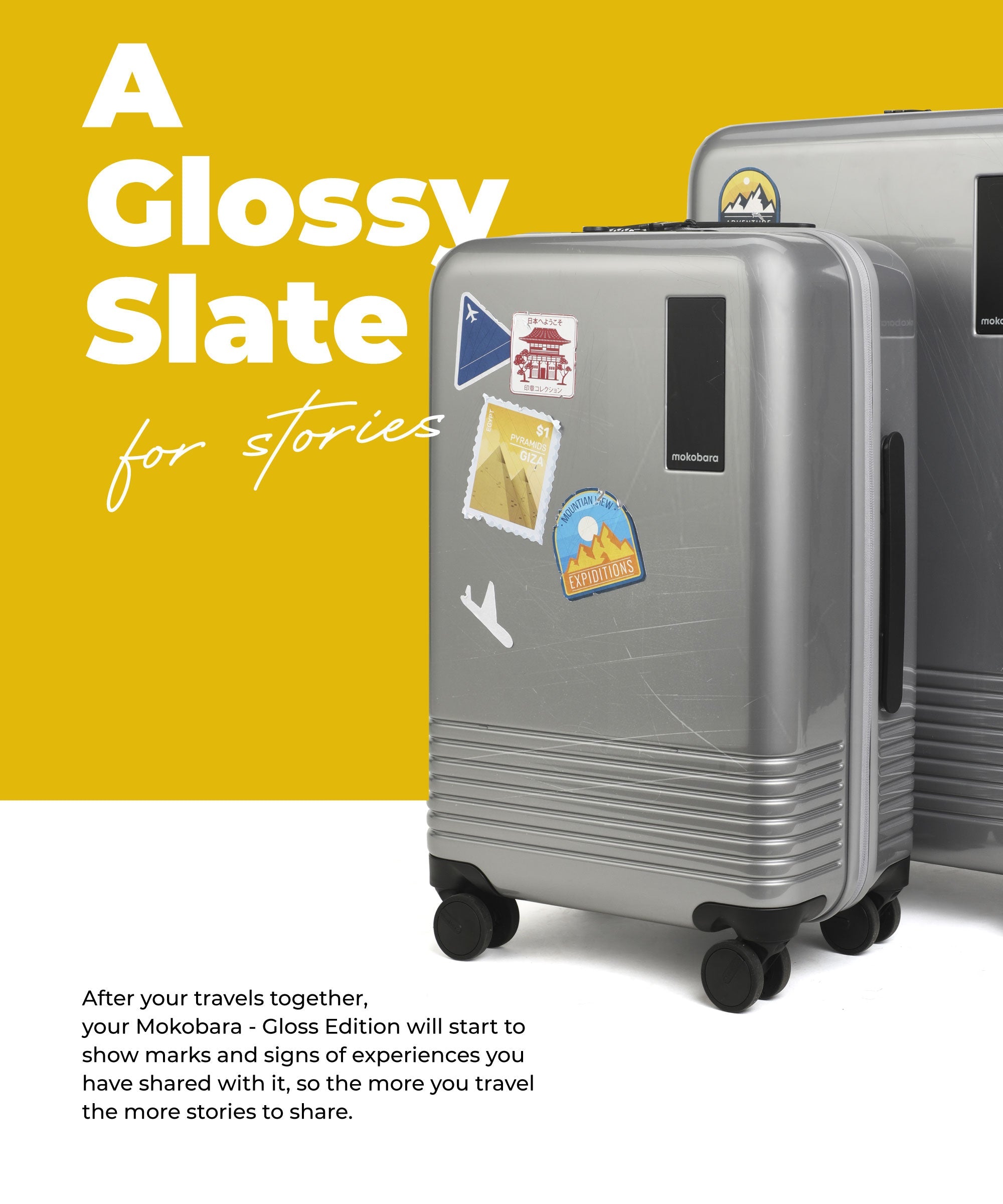 Color_Reflection Day (Gloss Edition) | Set of Two Luggage