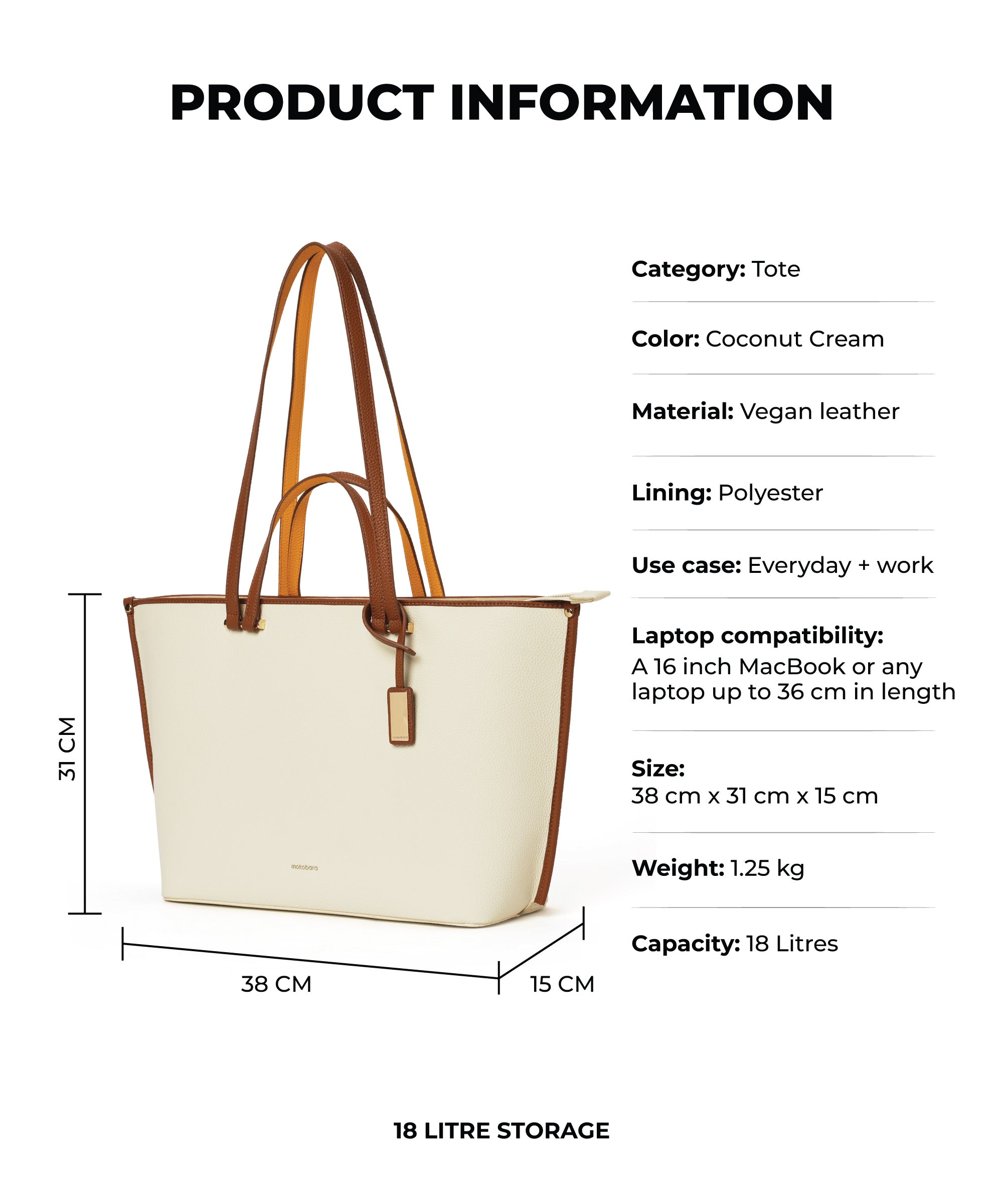 Color_Coconut Cream | The Belle Tote 3.0