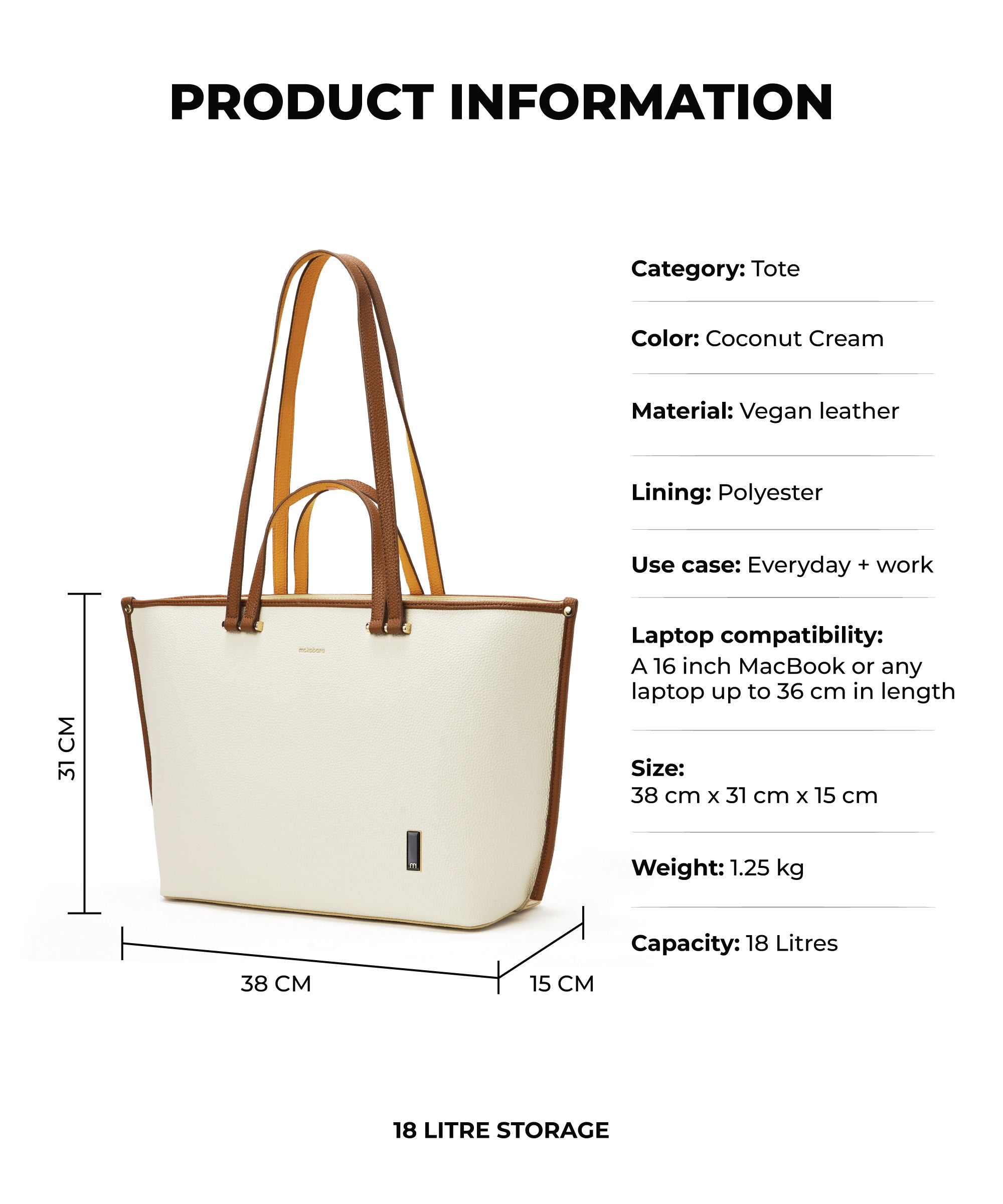 Color_Coconut Cream | The Belle Tote