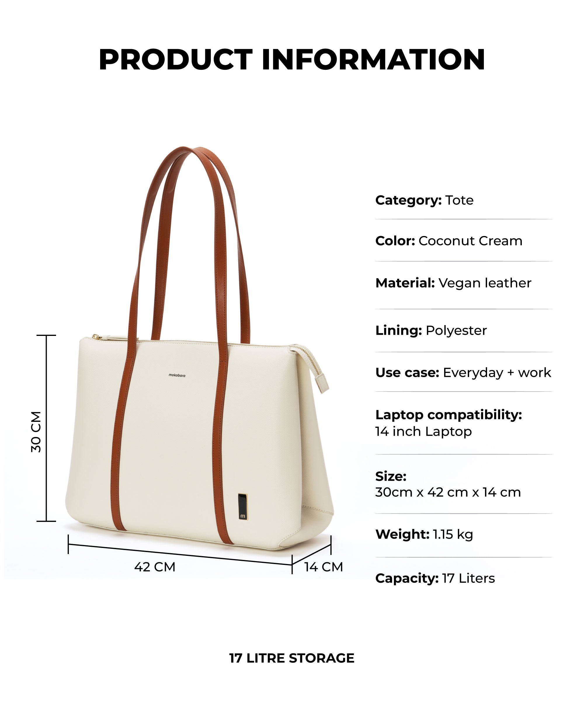 Color_Coconut Cream 2.0 | The Easy Going Tote
