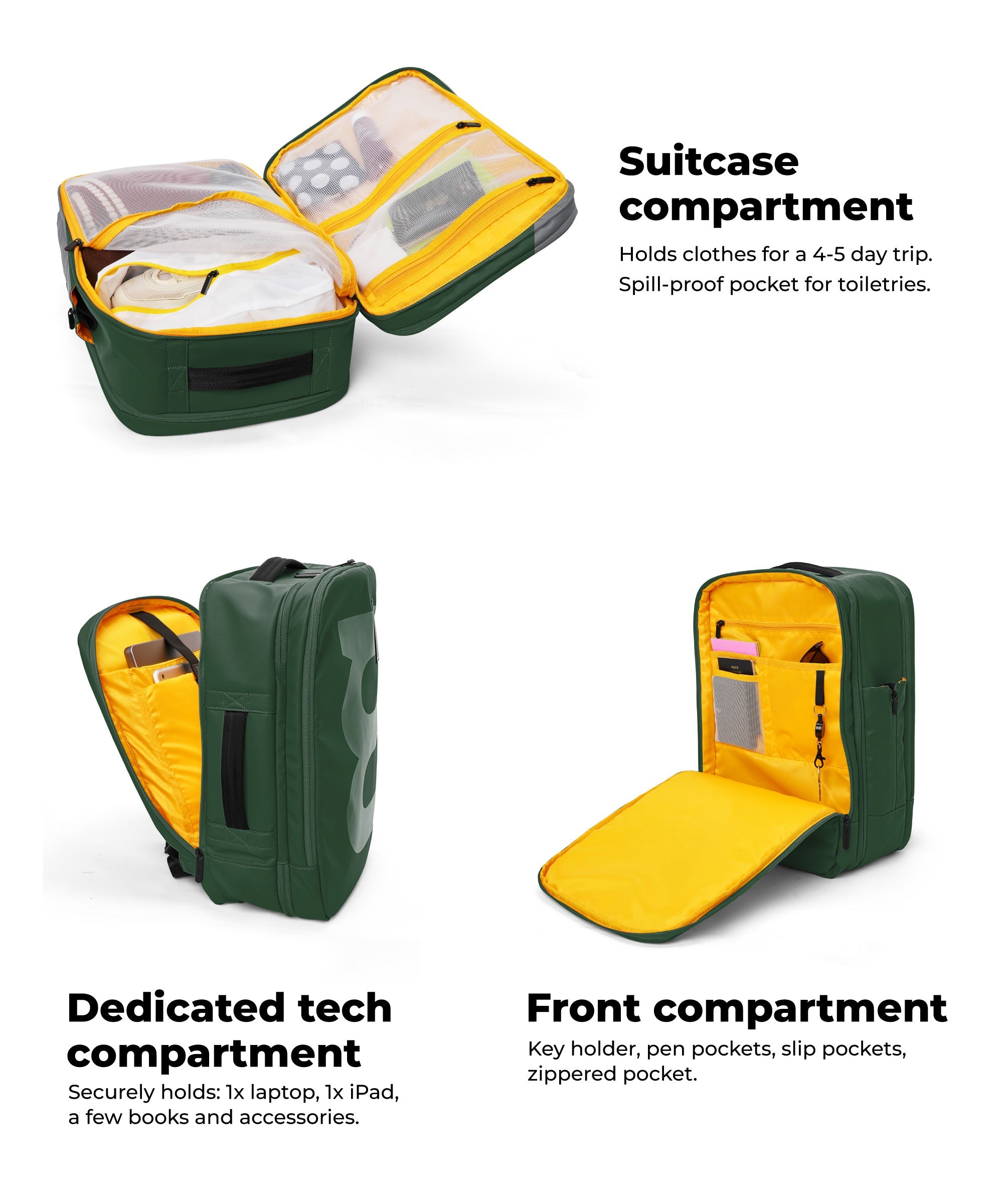 Color_ Green Energy | The Em Travel Backpack - 45L