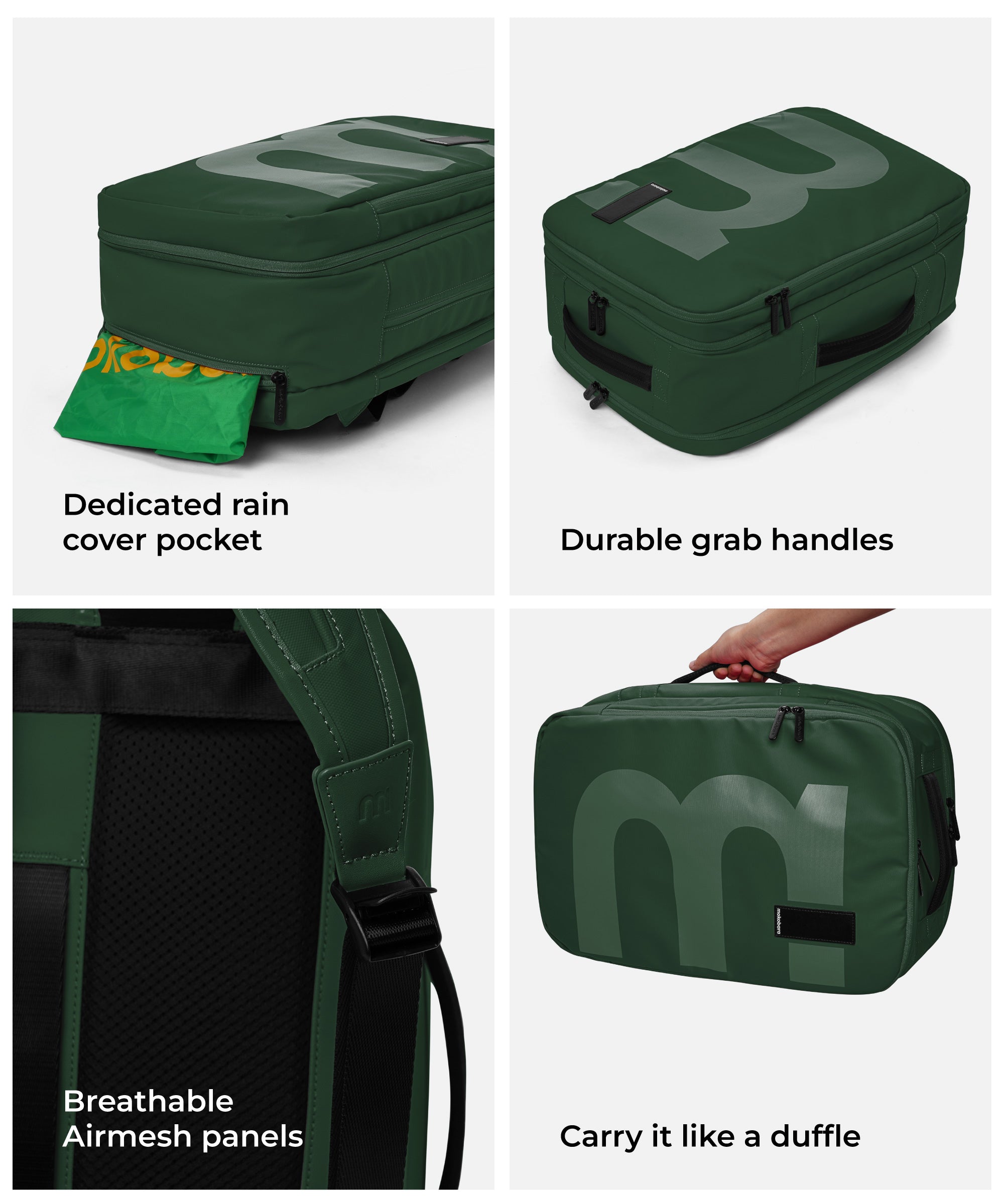 Color_ Green Energy | The Em Travel Backpack - 45L