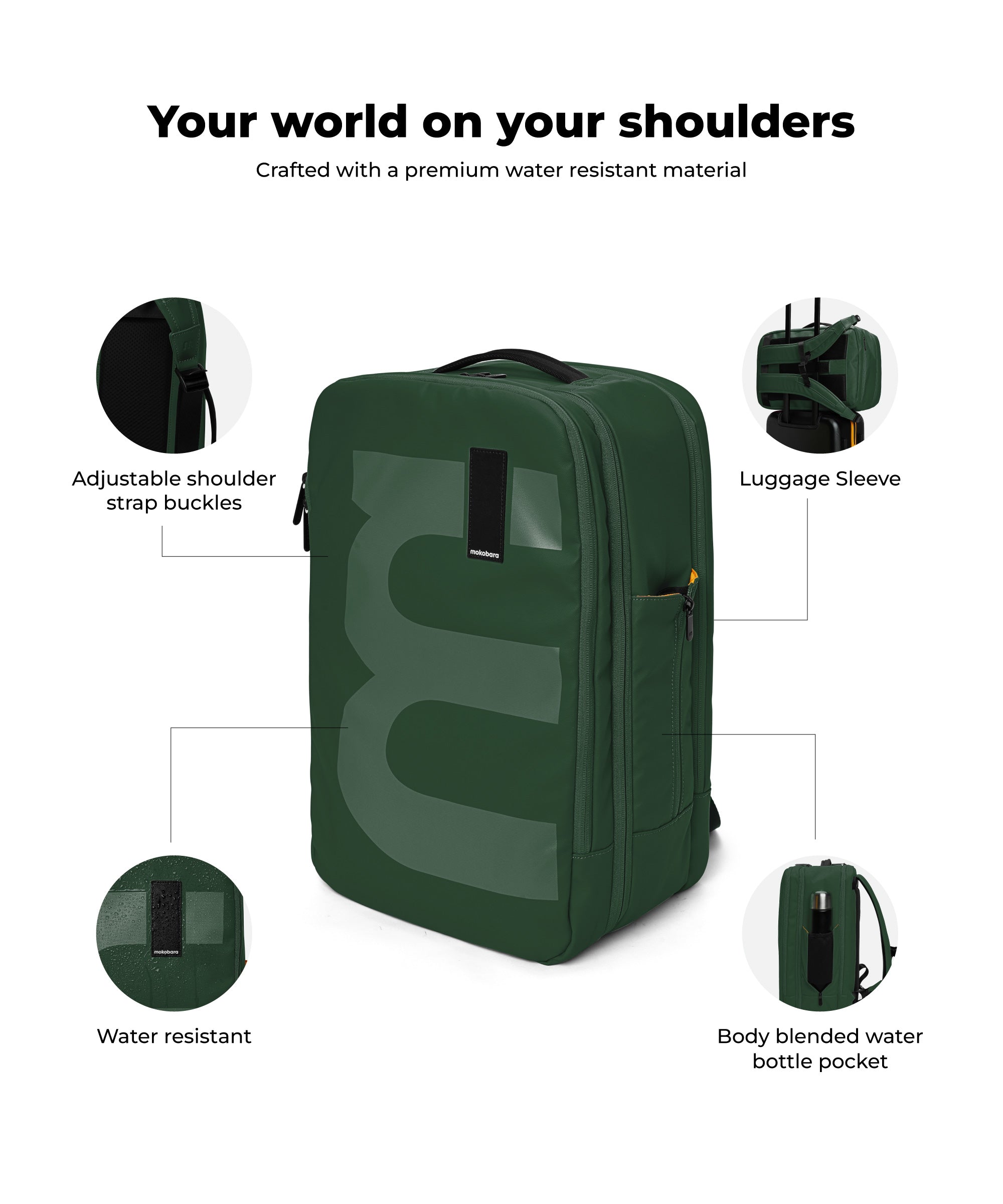 Color_ Green Energy | The Em Travel Backpack - 45L