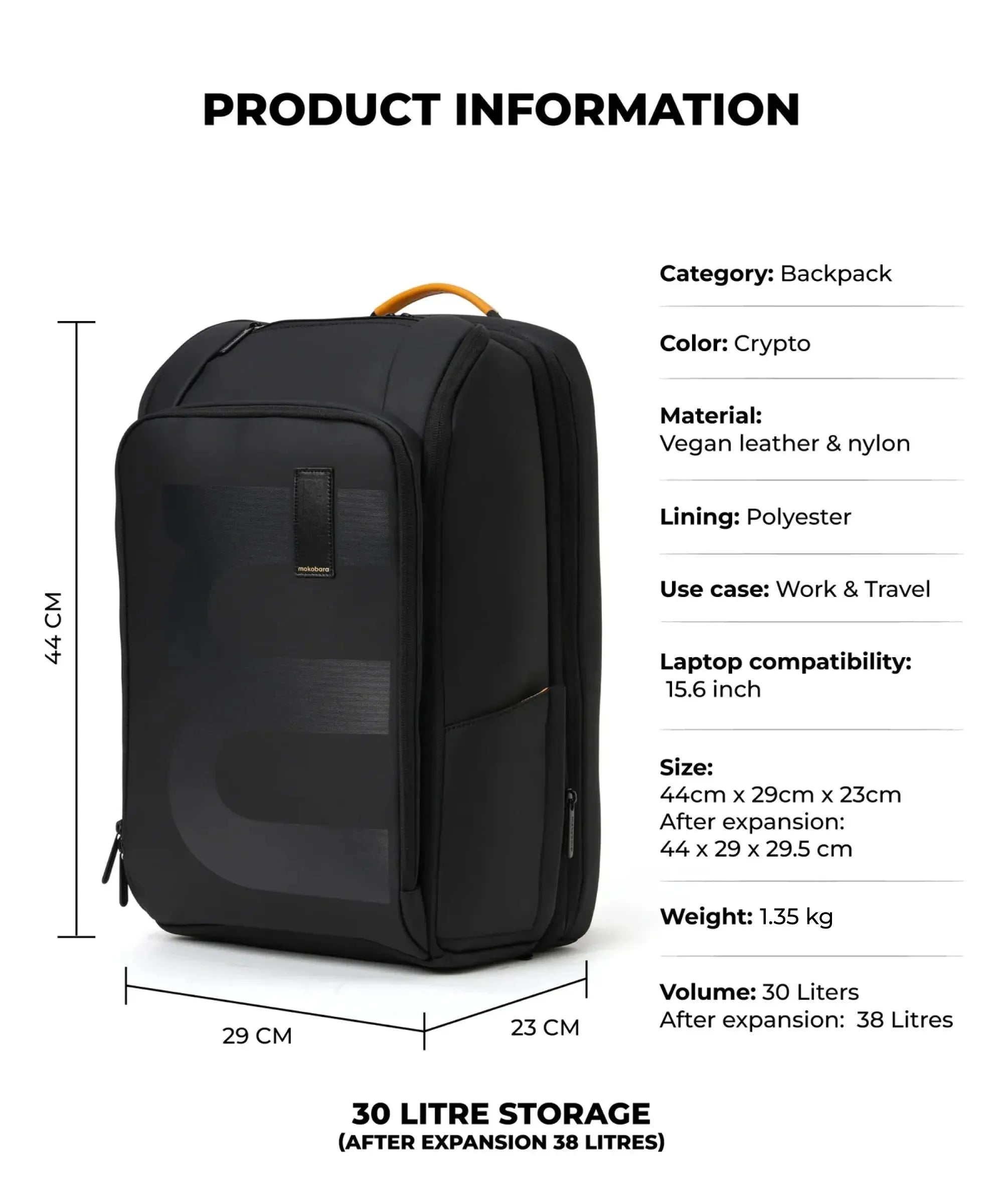 Color_Crypto | The Em Telescope Backpack - 38 L