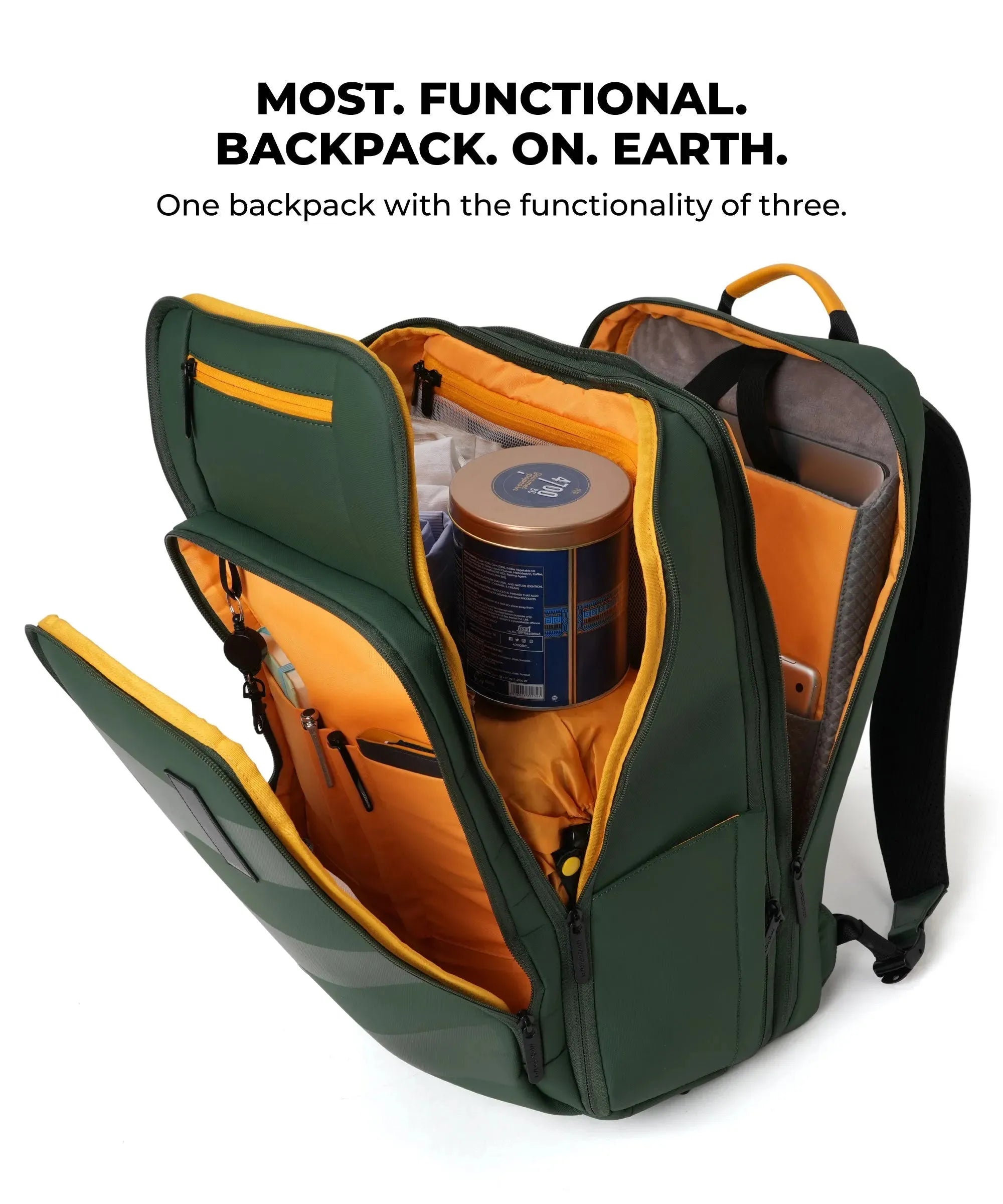 Color_Green Energy | The Em Telescope Backpack - 38 L