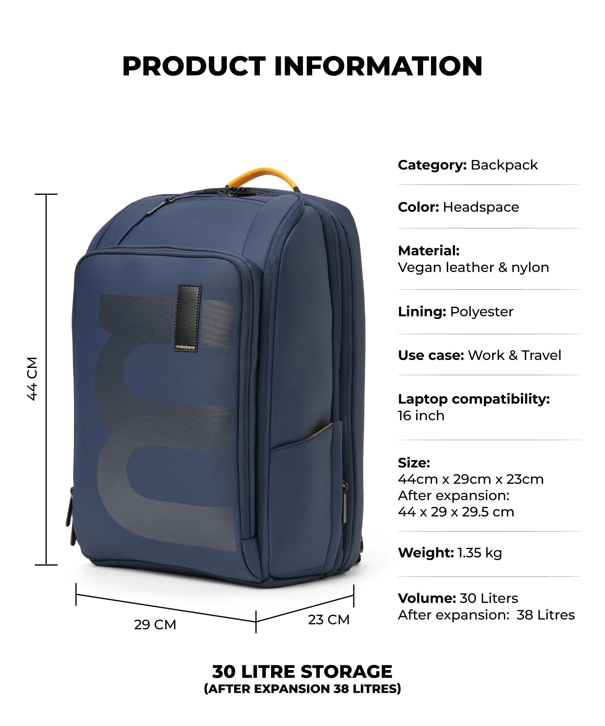 Color_Headspace | The Em Telescope Backpack - 38 L