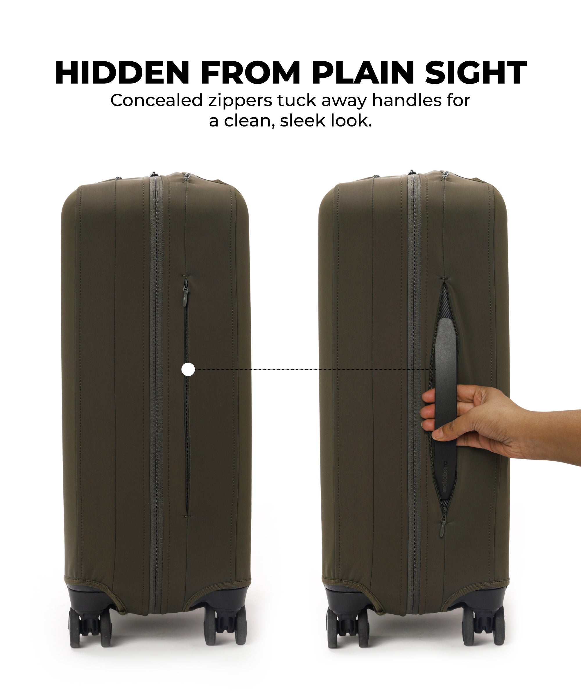 Size_Check-in - Seaweed Green | The Iconic Luggage Cover