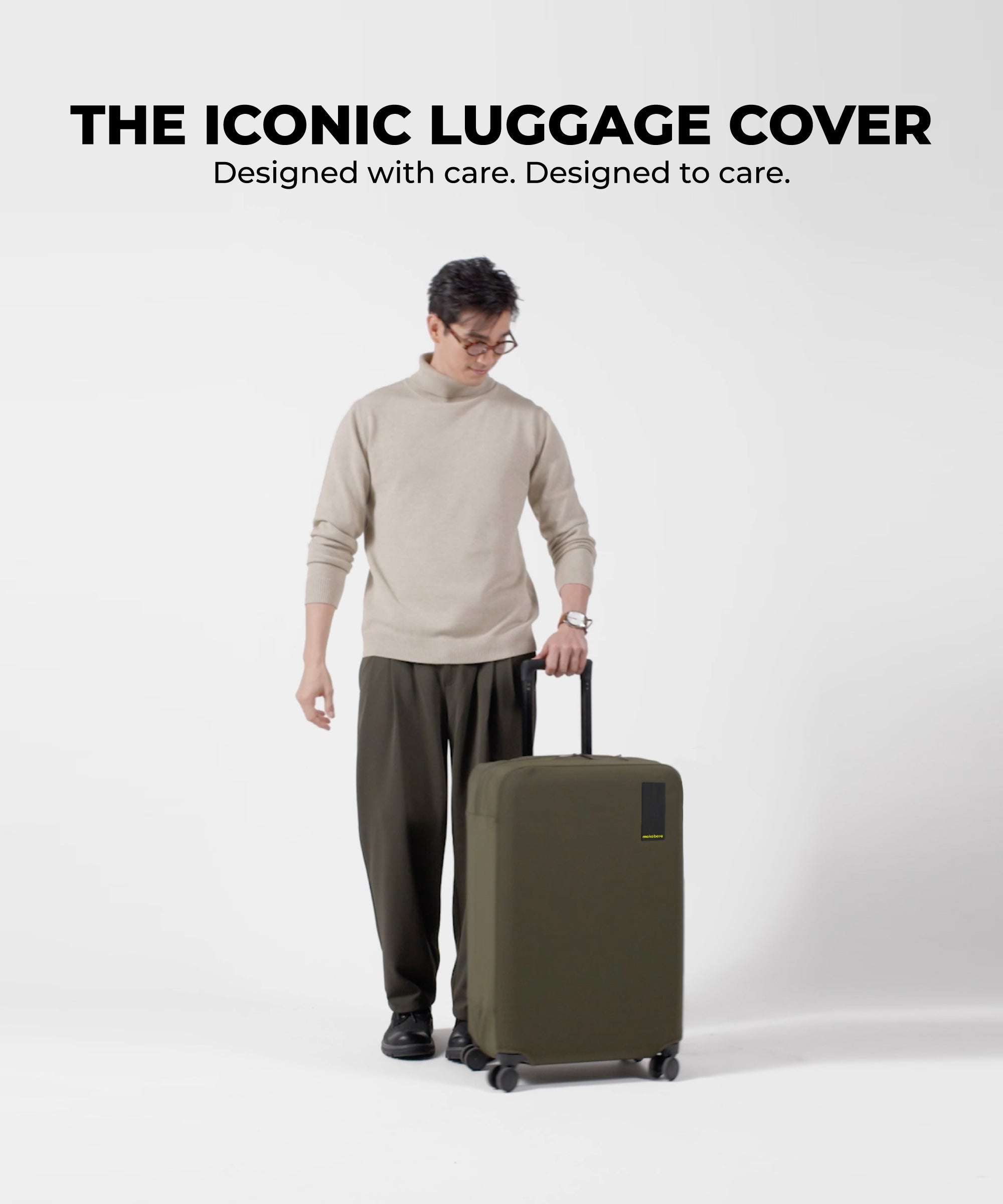 Size_Check-in - Seaweed Green | The Iconic Luggage Cover