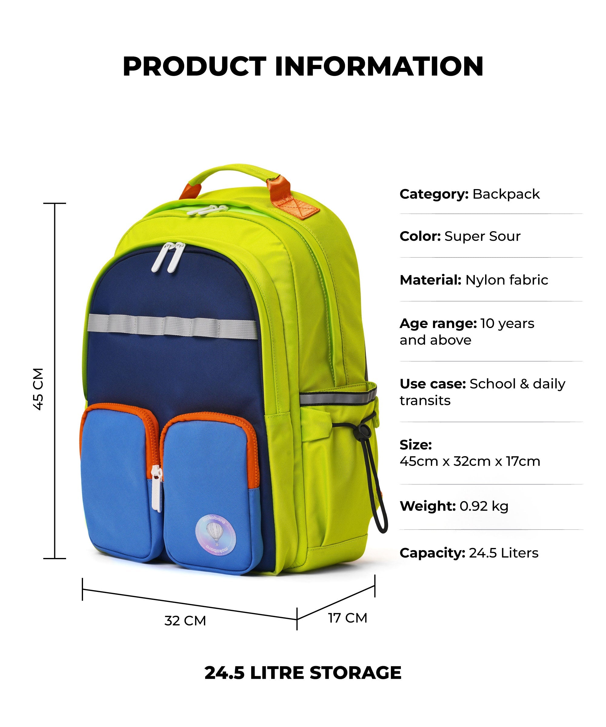 Color_Super Sour | The Jetpack Backpack