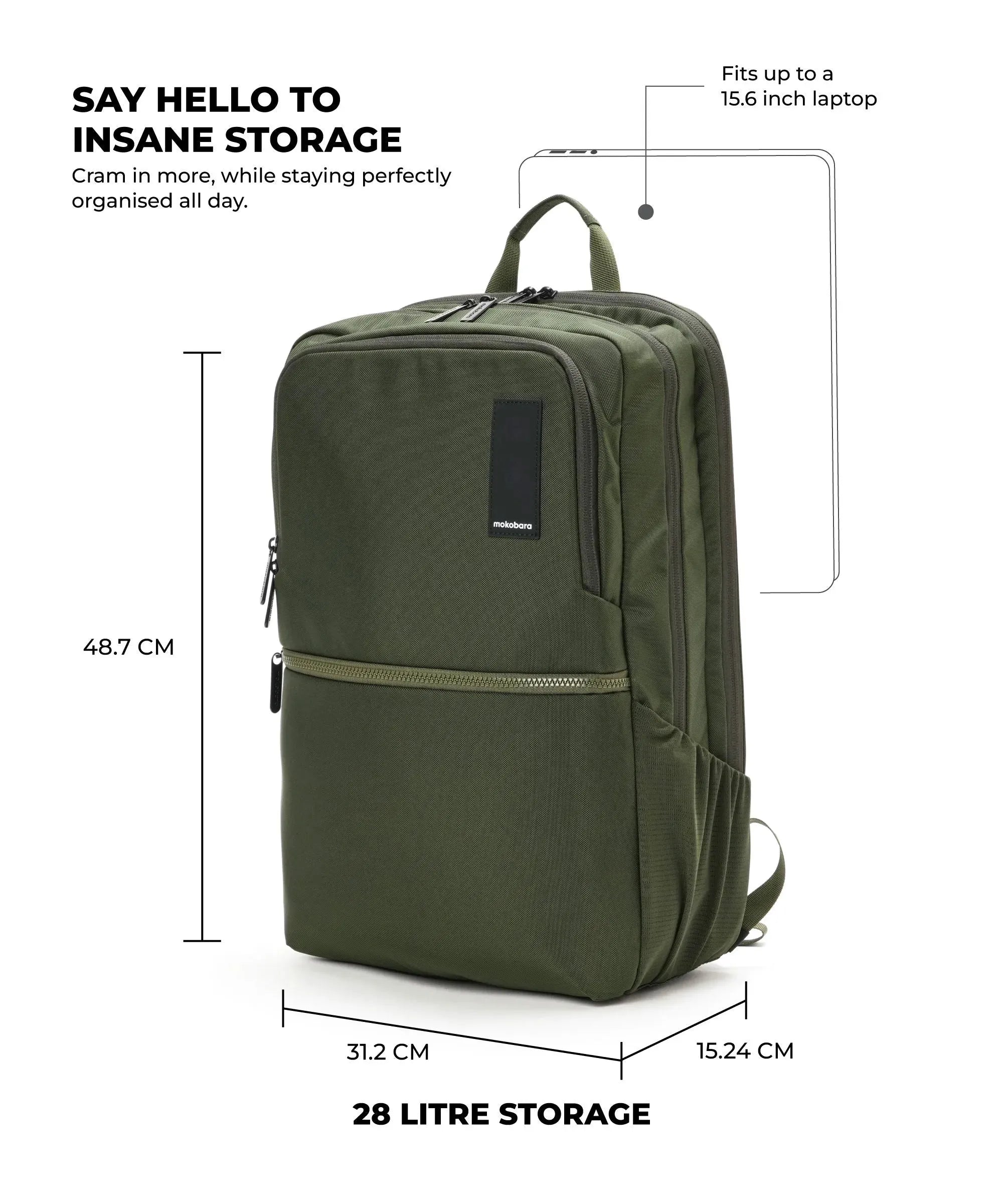Color_Seaweed Green | The Kaleido Backpack