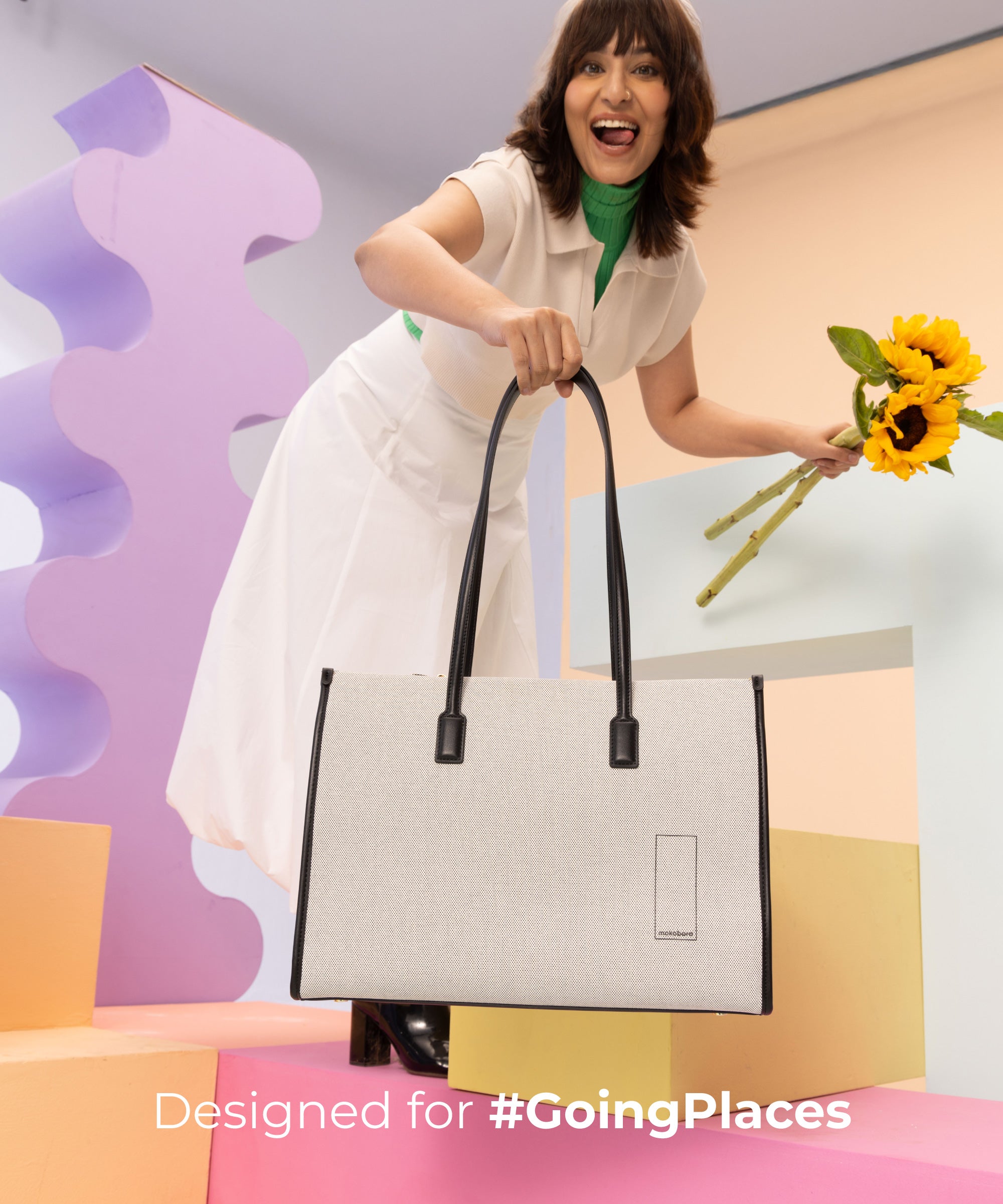 Color_Coconut Cream | The Skye Tote 