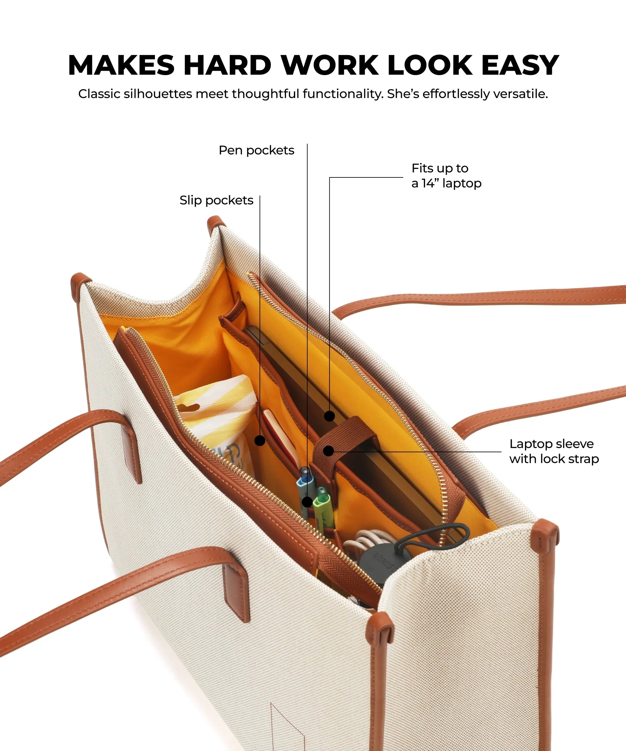 Color_Coconut Cream | The Skye Tote 