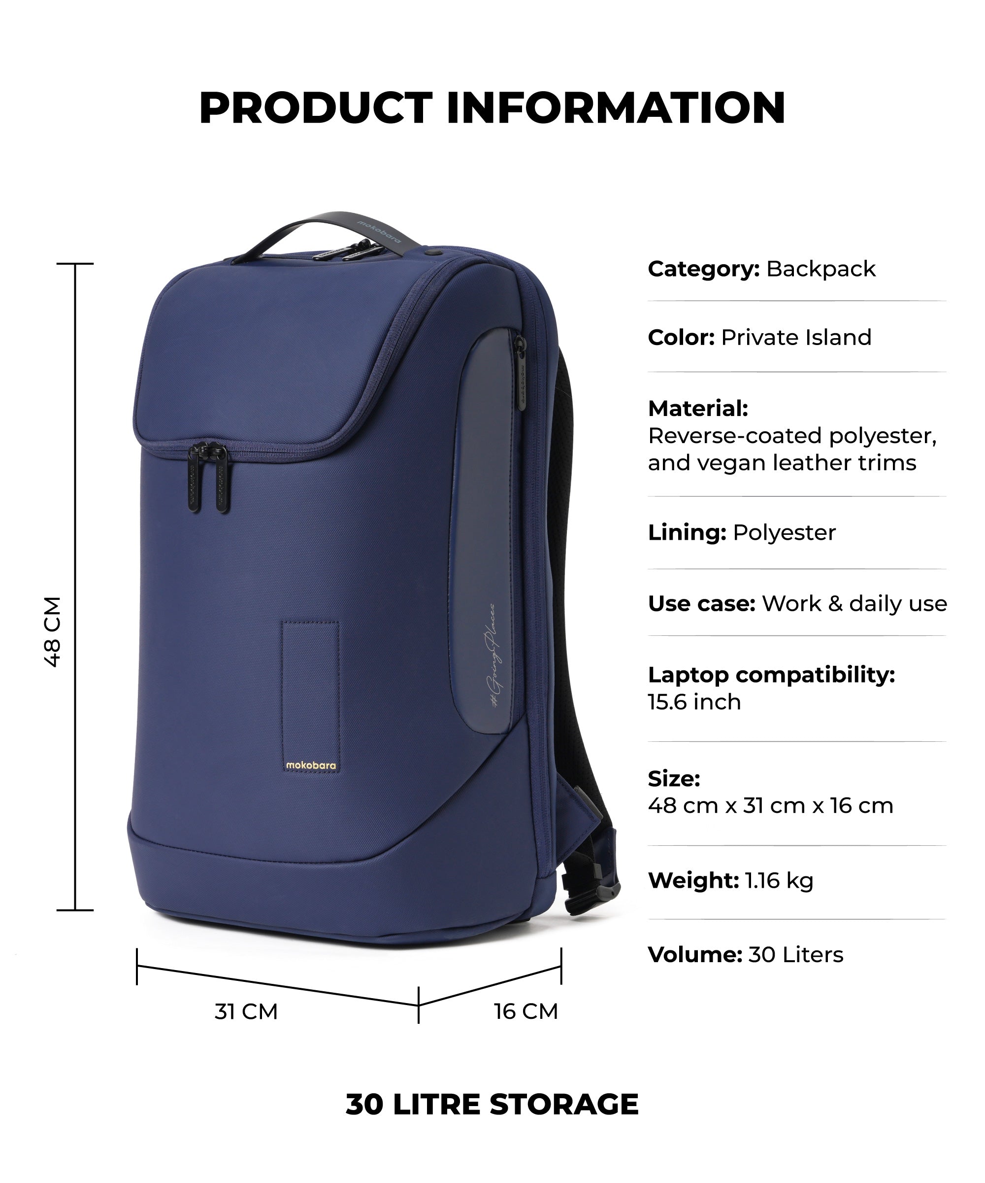 Color_Private Island - 2.0 | The Transit Backpack - 30L