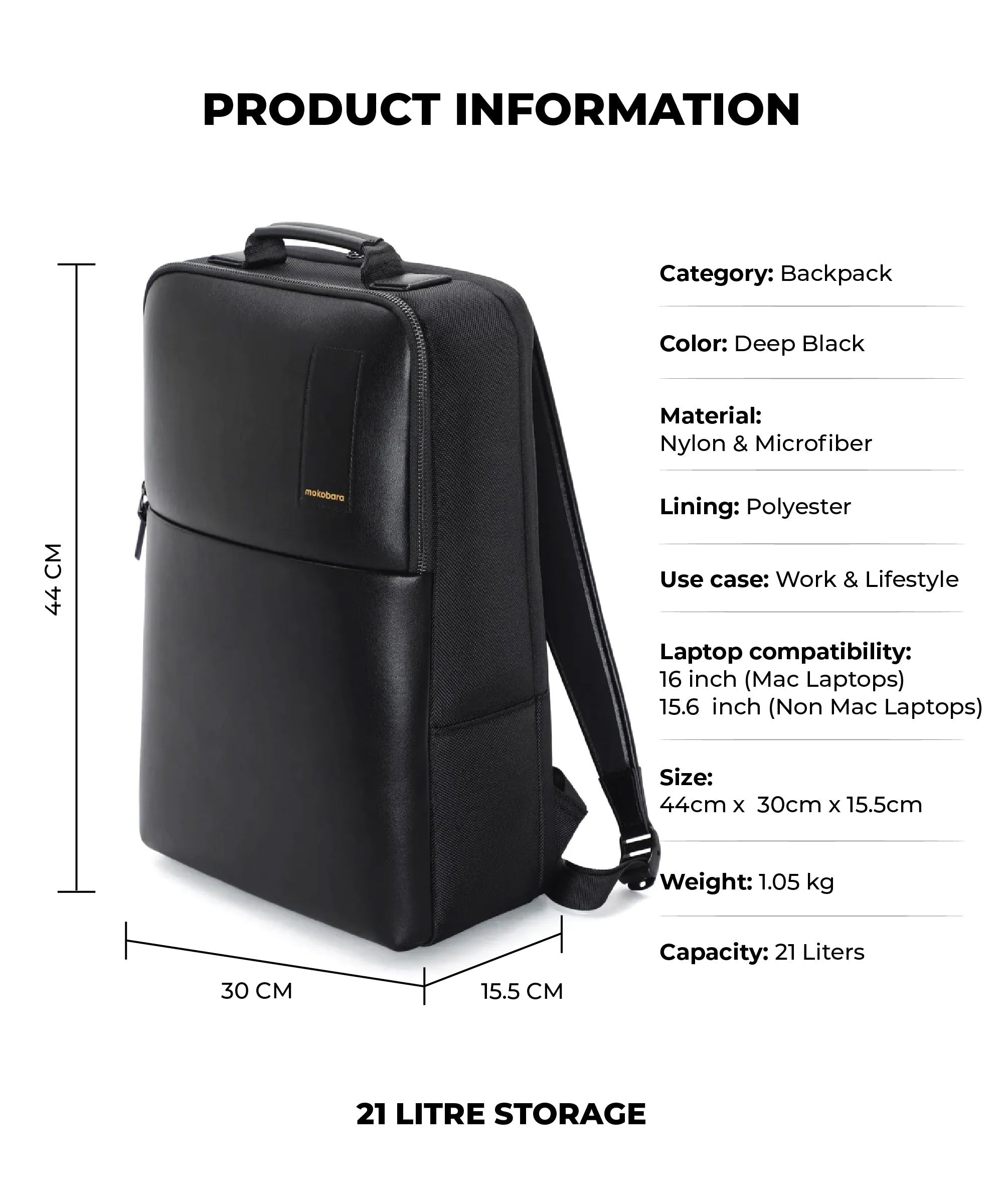 Color_Deep Black | The Backpack Pro