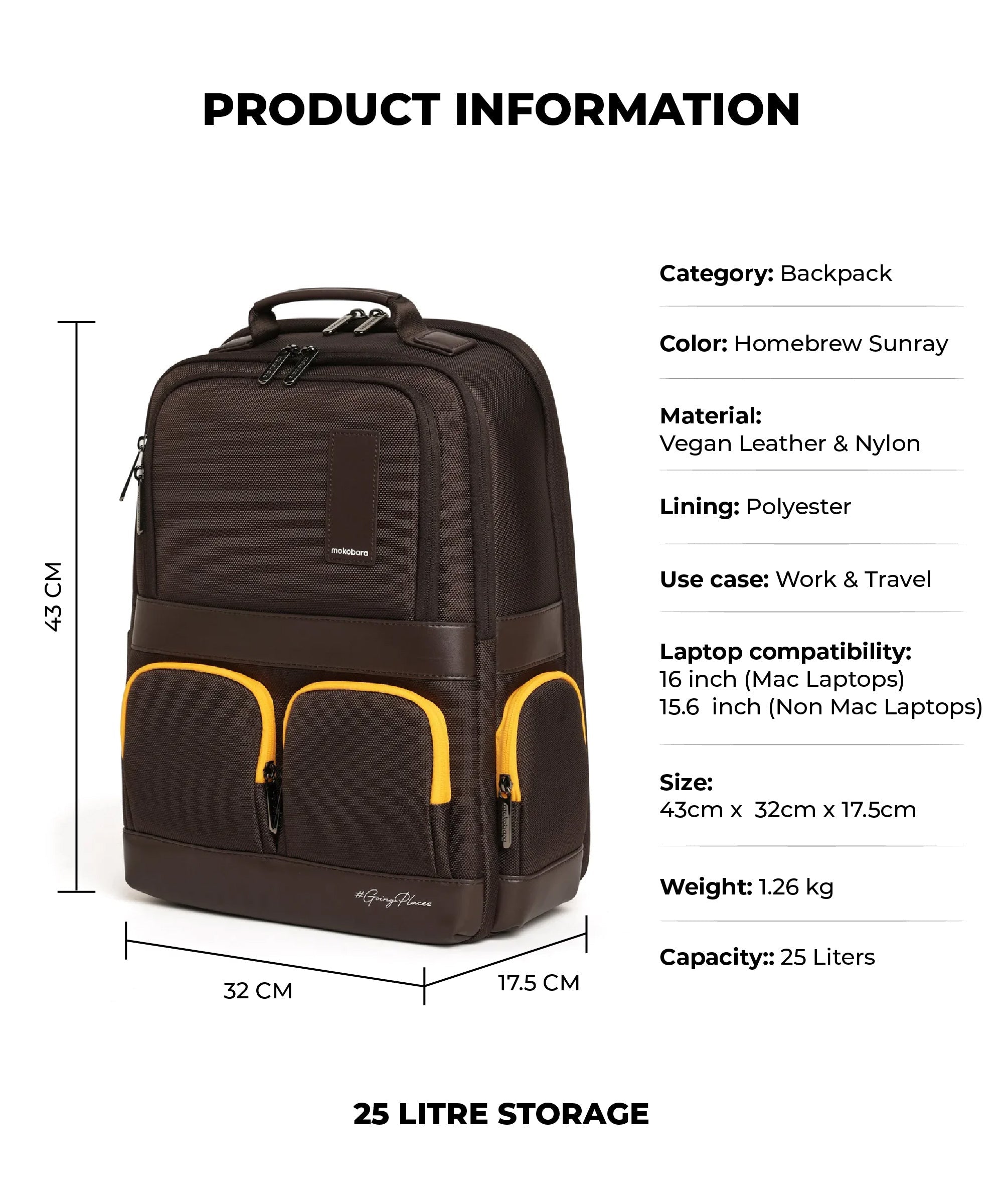 Color_ Homebrew Sunray (Limited Edition) | The Terra Work Backpack