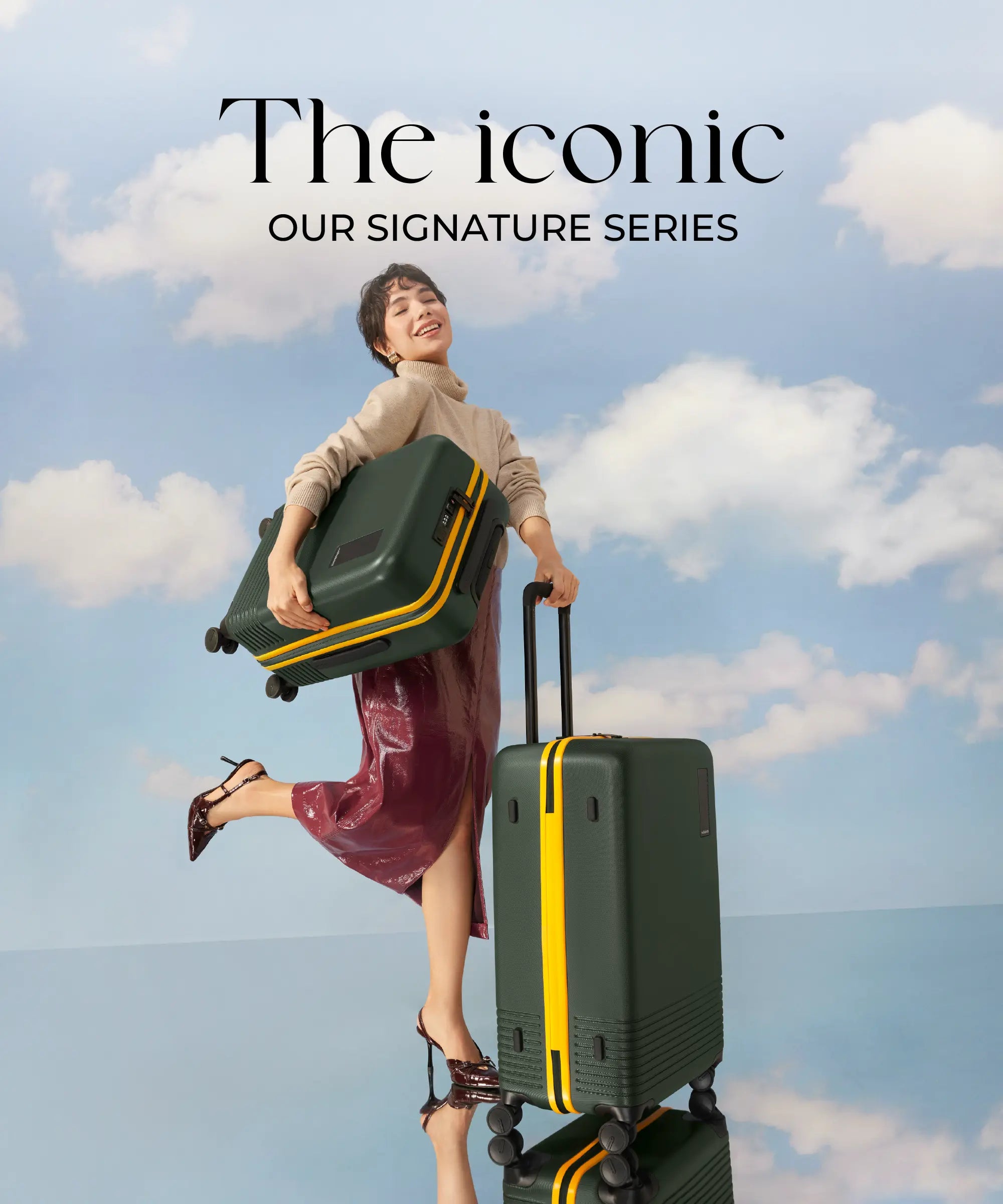 Color_Forest Sunray | Set of Two Luggage