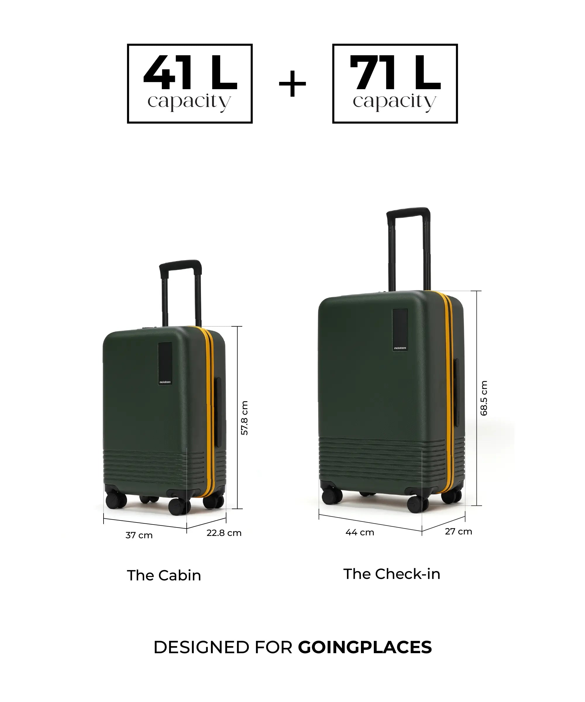 Color_Forest Sunray | Set of Two Luggage