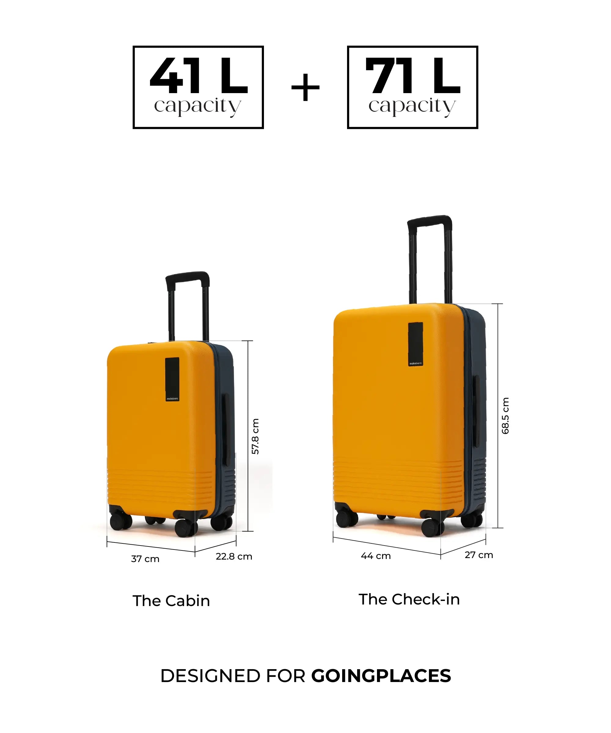 Color_Beach sunrise | Set of Two Luggage