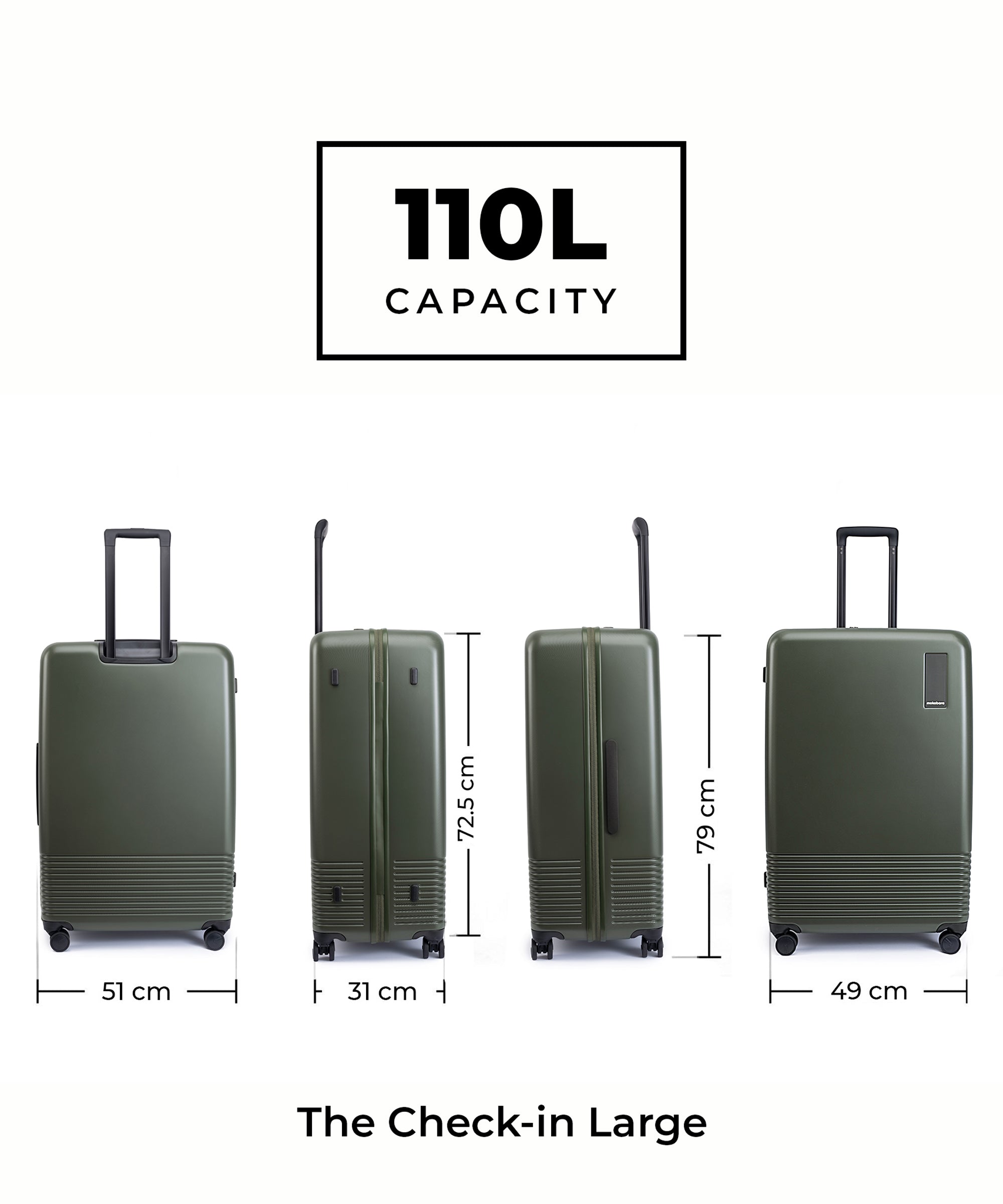 Color_Seaweed Green | Set of 3 Luggage