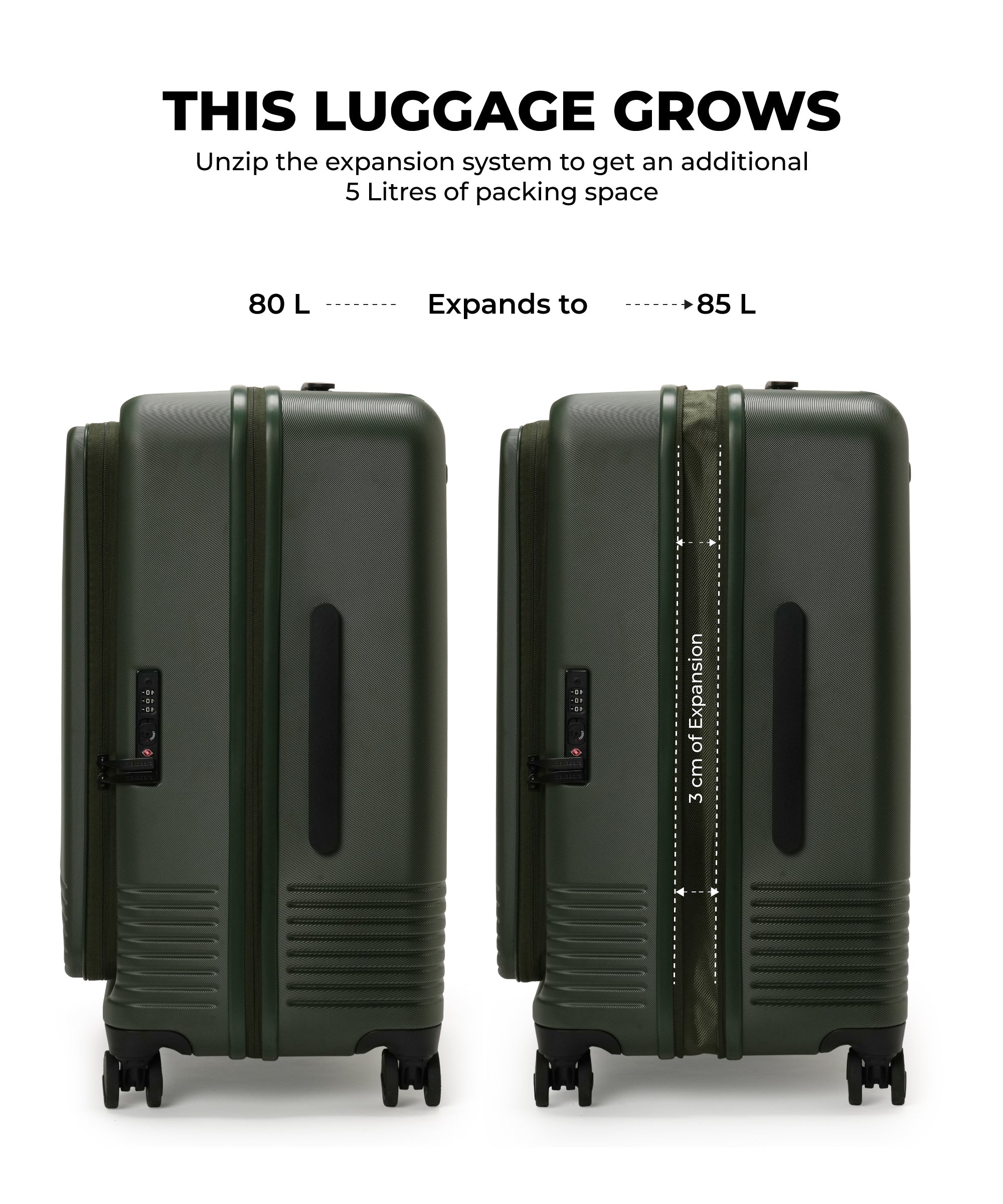 Color_Seaweed Green | The Access Check-in Luggage