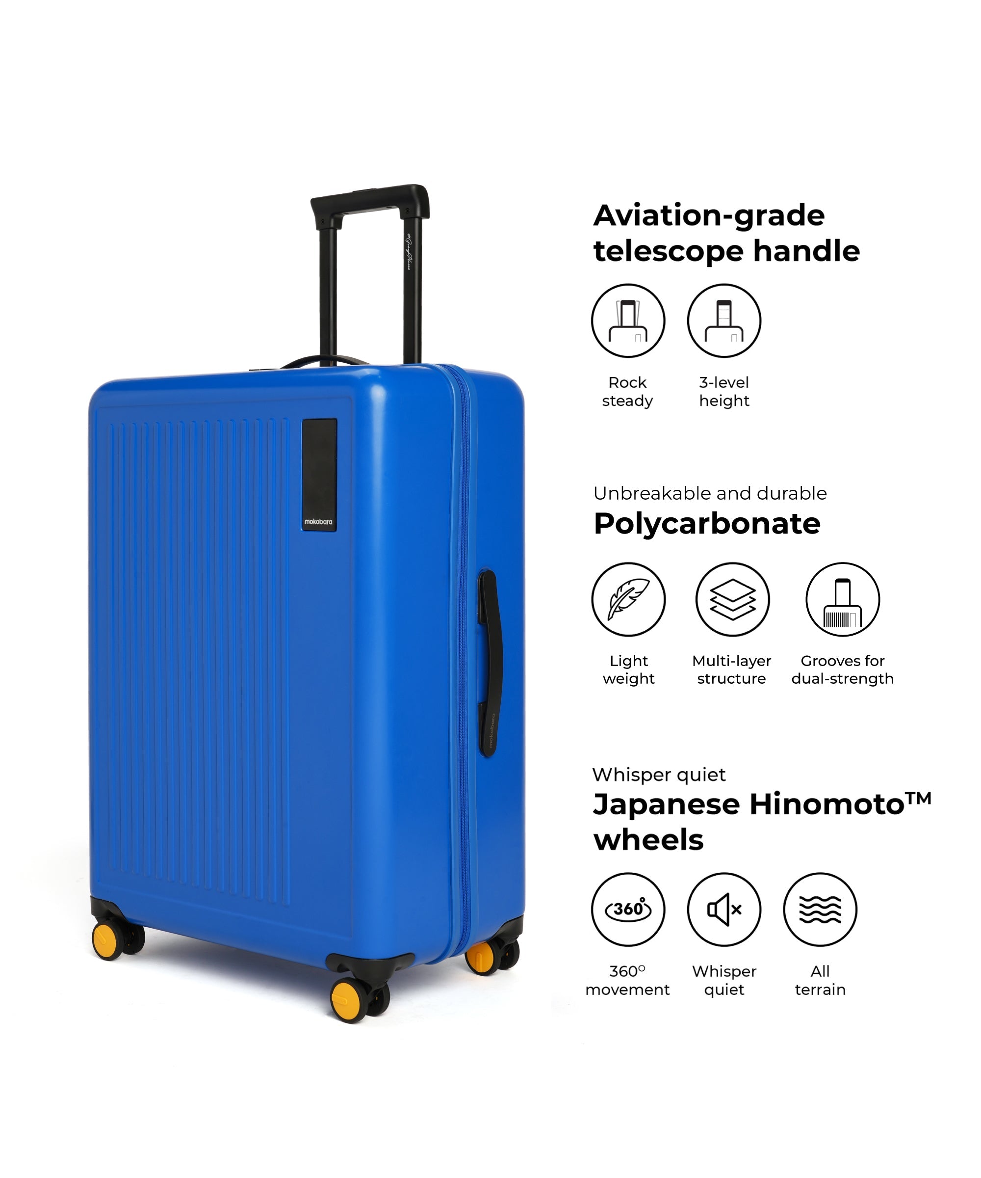 Color_Maximalist Blue (Gloss Edition) | The Transit Luggage - Check-in Large