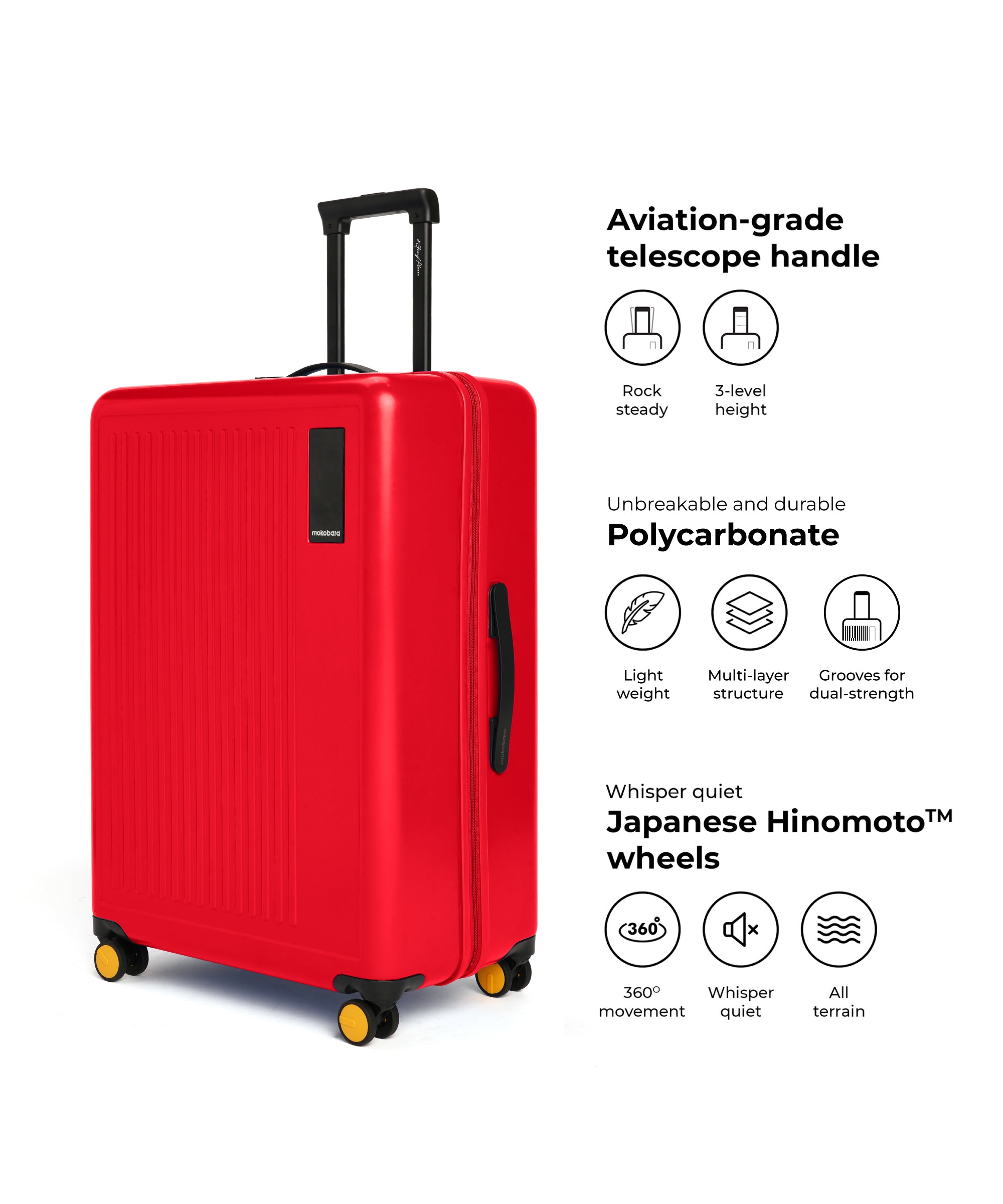 Color_Maximalist Red (Gloss Edition) | The Transit Luggage - Check-in Large