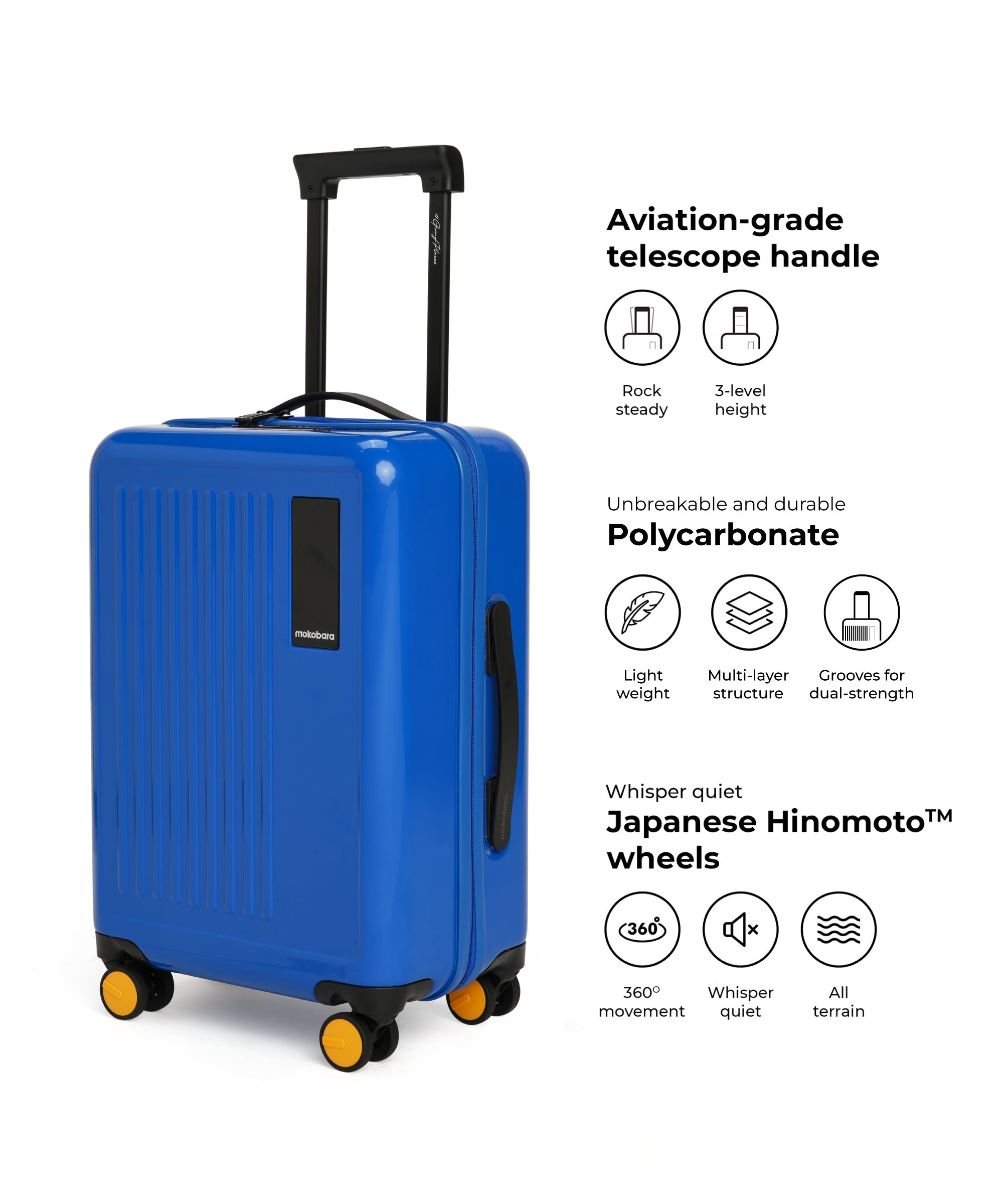 Color_ Maximalist Blue (Gloss Edition) | The Transit Luggage - Cabin